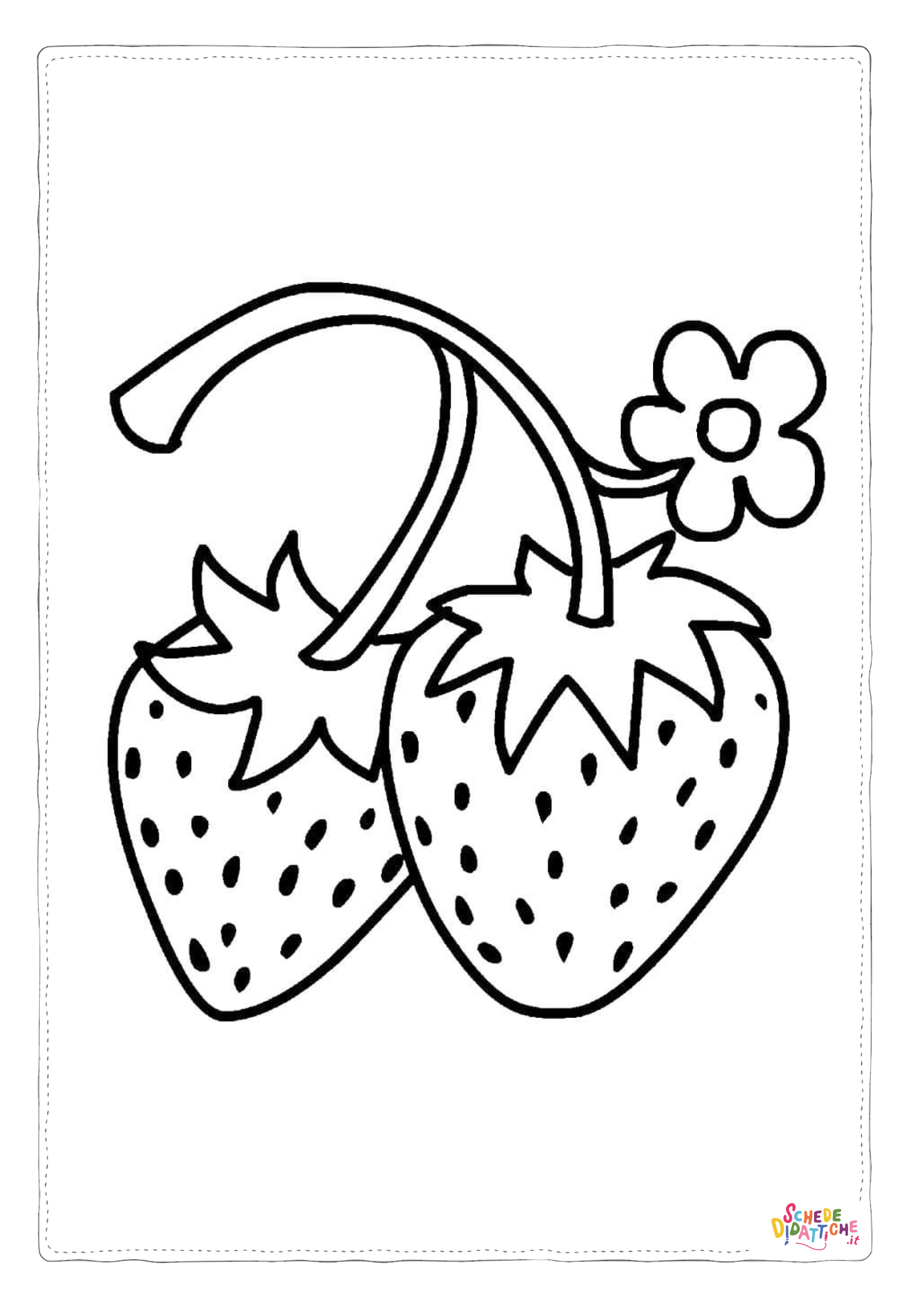 Disegno di fragola da stampare e colorare 16