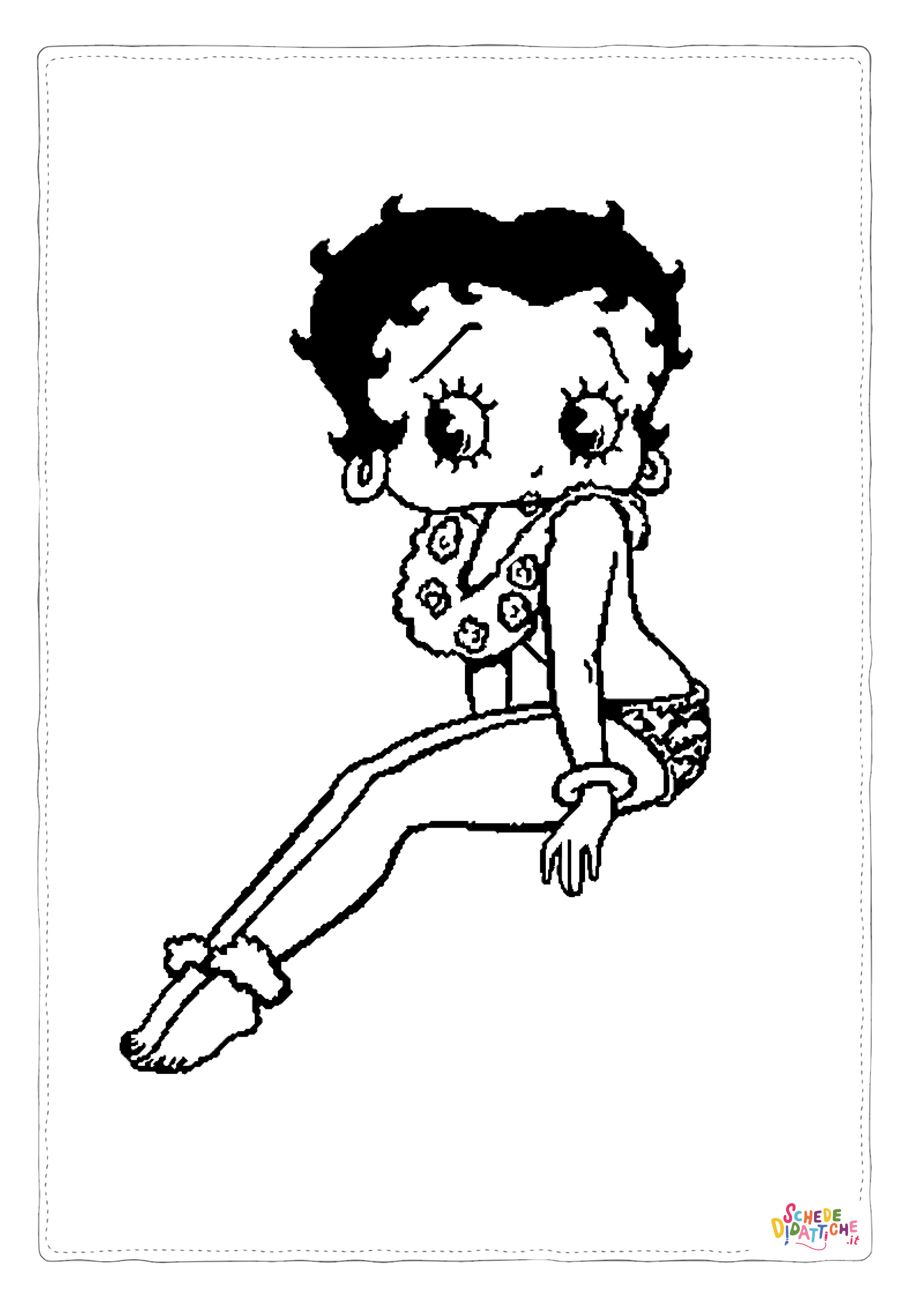 Disegno di Betty Boop da stampare e colorare 2