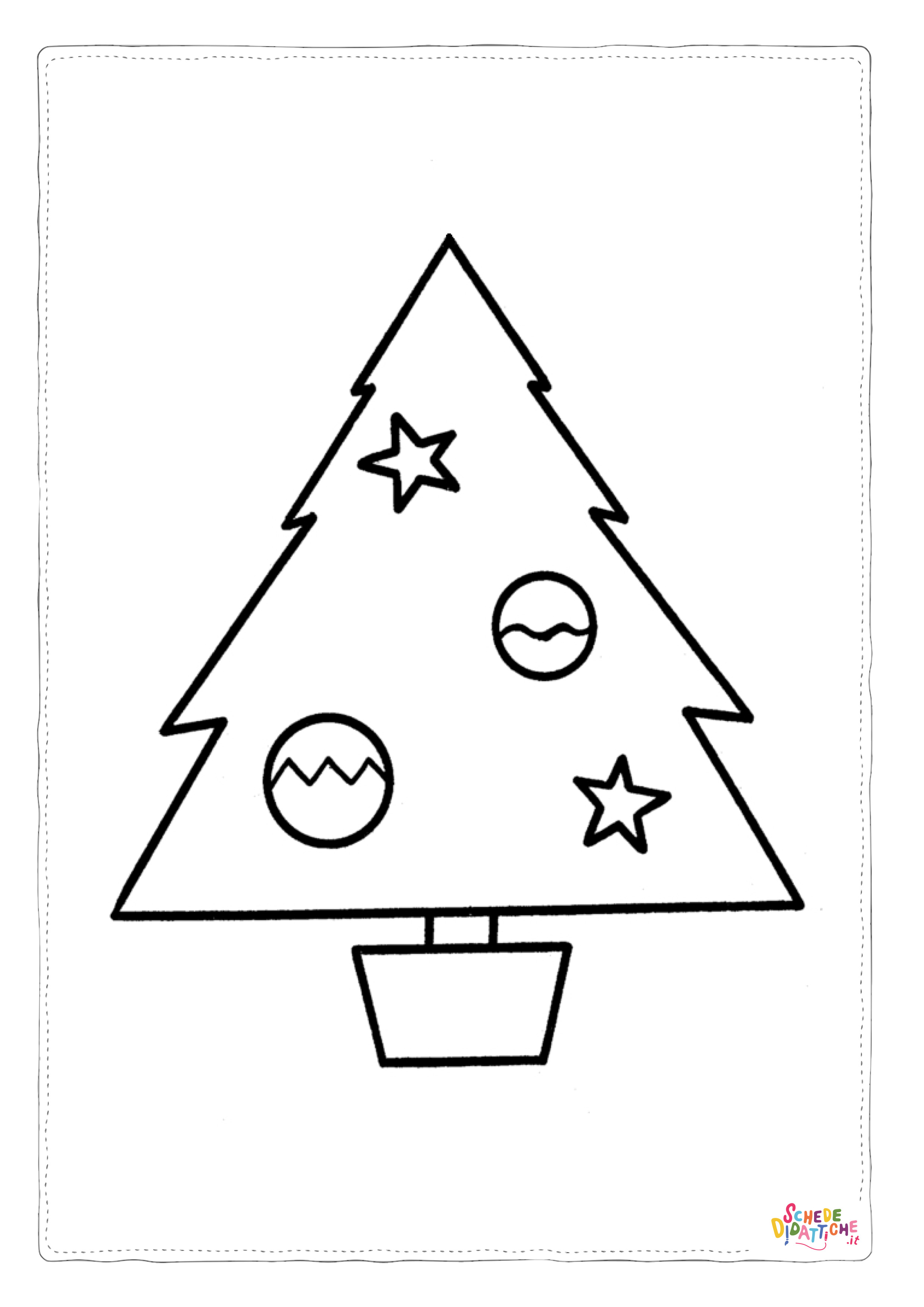 Disegno "Disegno di albero di Natale da stampare e colorare 41" Disegno di albero di Natale da stampare e colorare 41