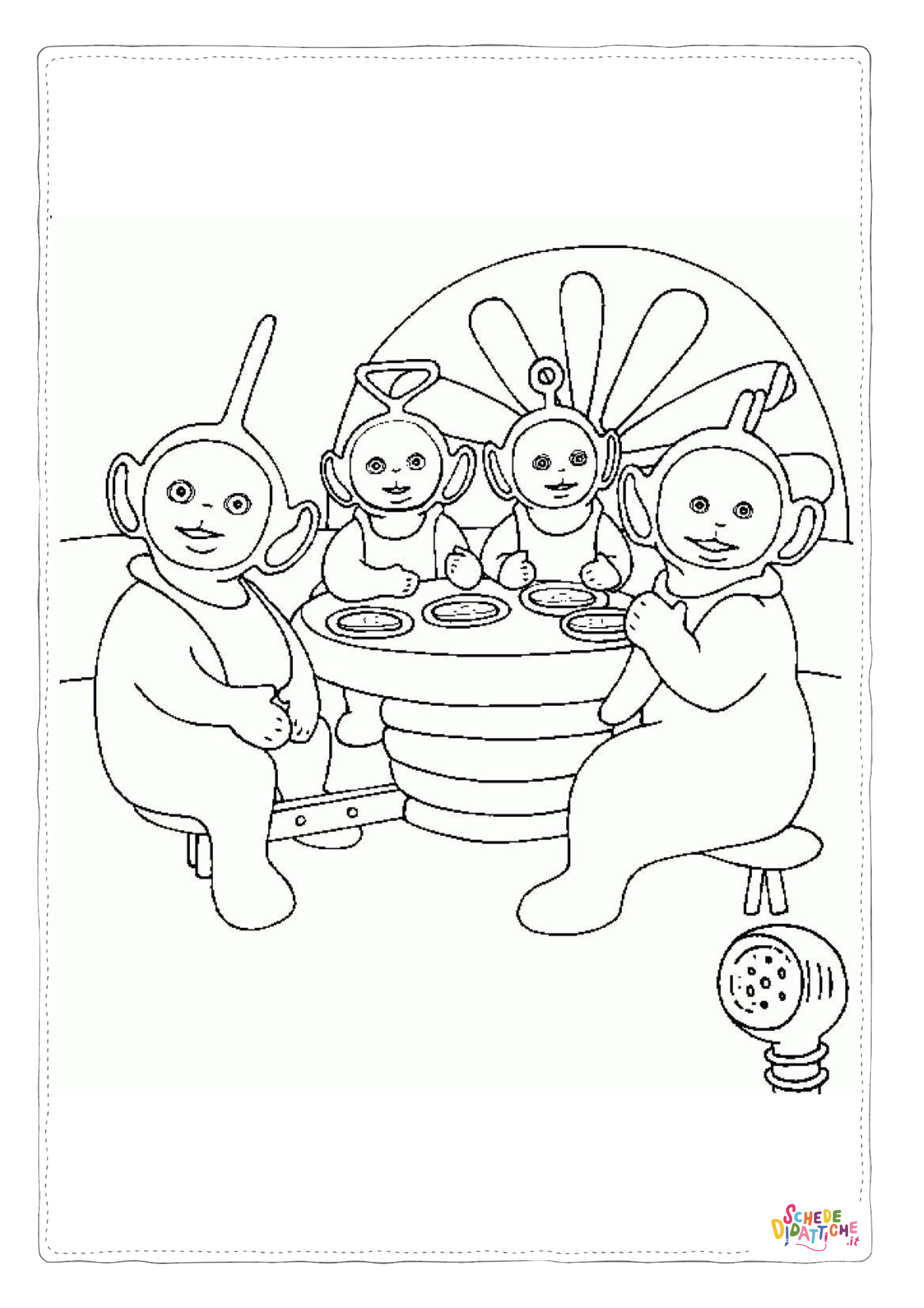 Disegno di Teletubbies da stampare e colorare 14