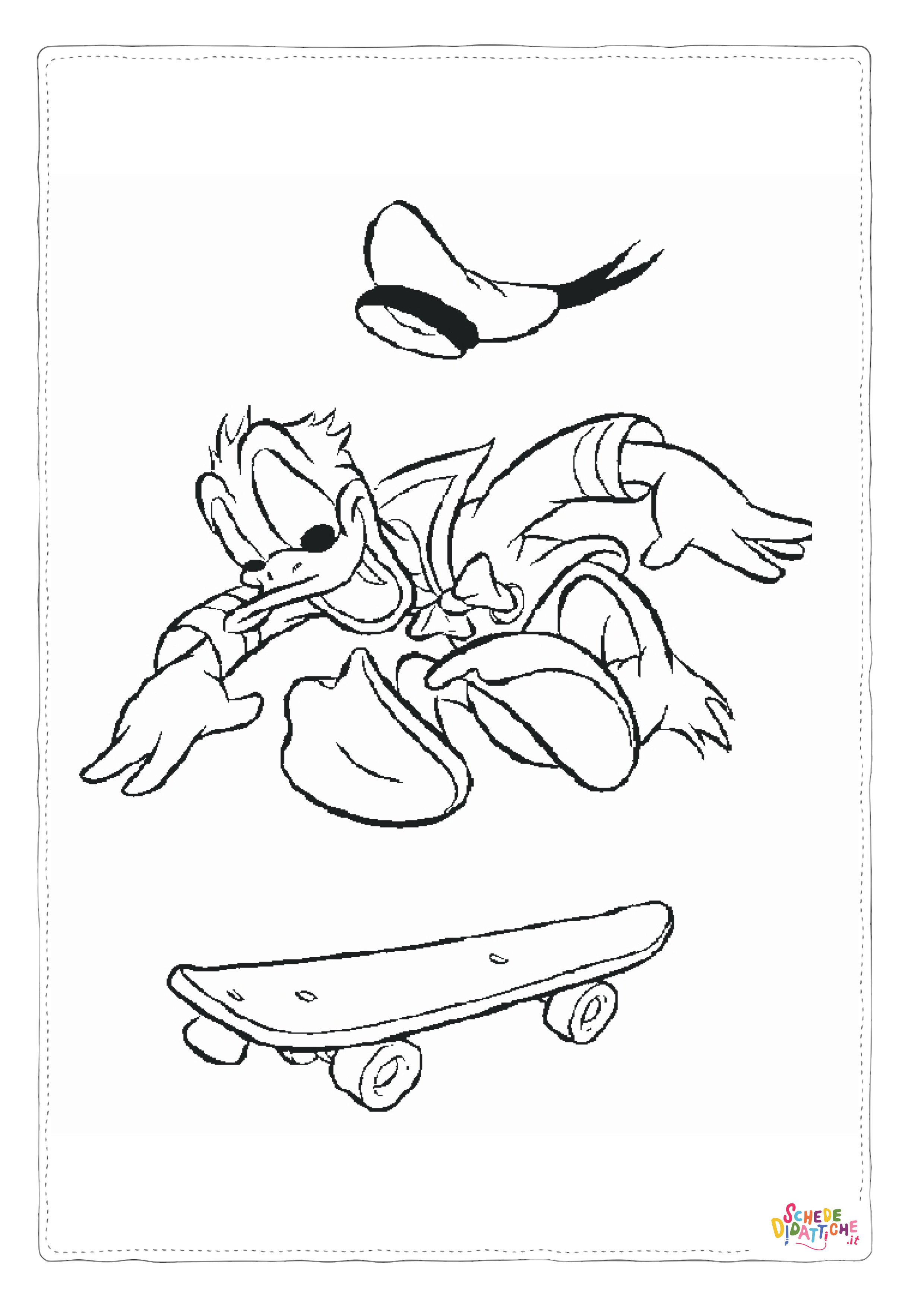Disegno "Disegno di Paperino da stampare e colorare 14" Disegno di Paperino da stampare e colorare 14