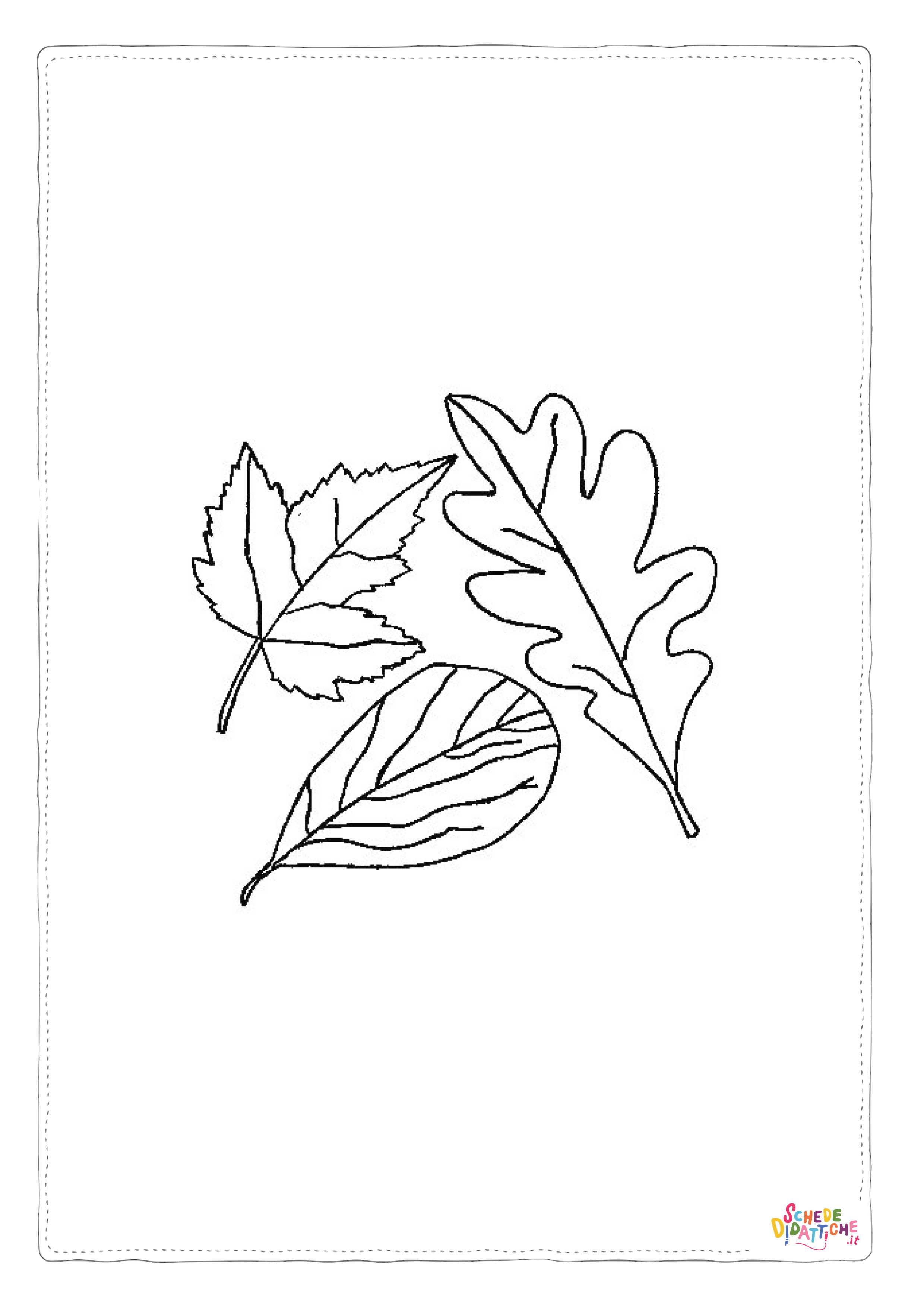 Disegno di foglia da stampare e colorare 125
