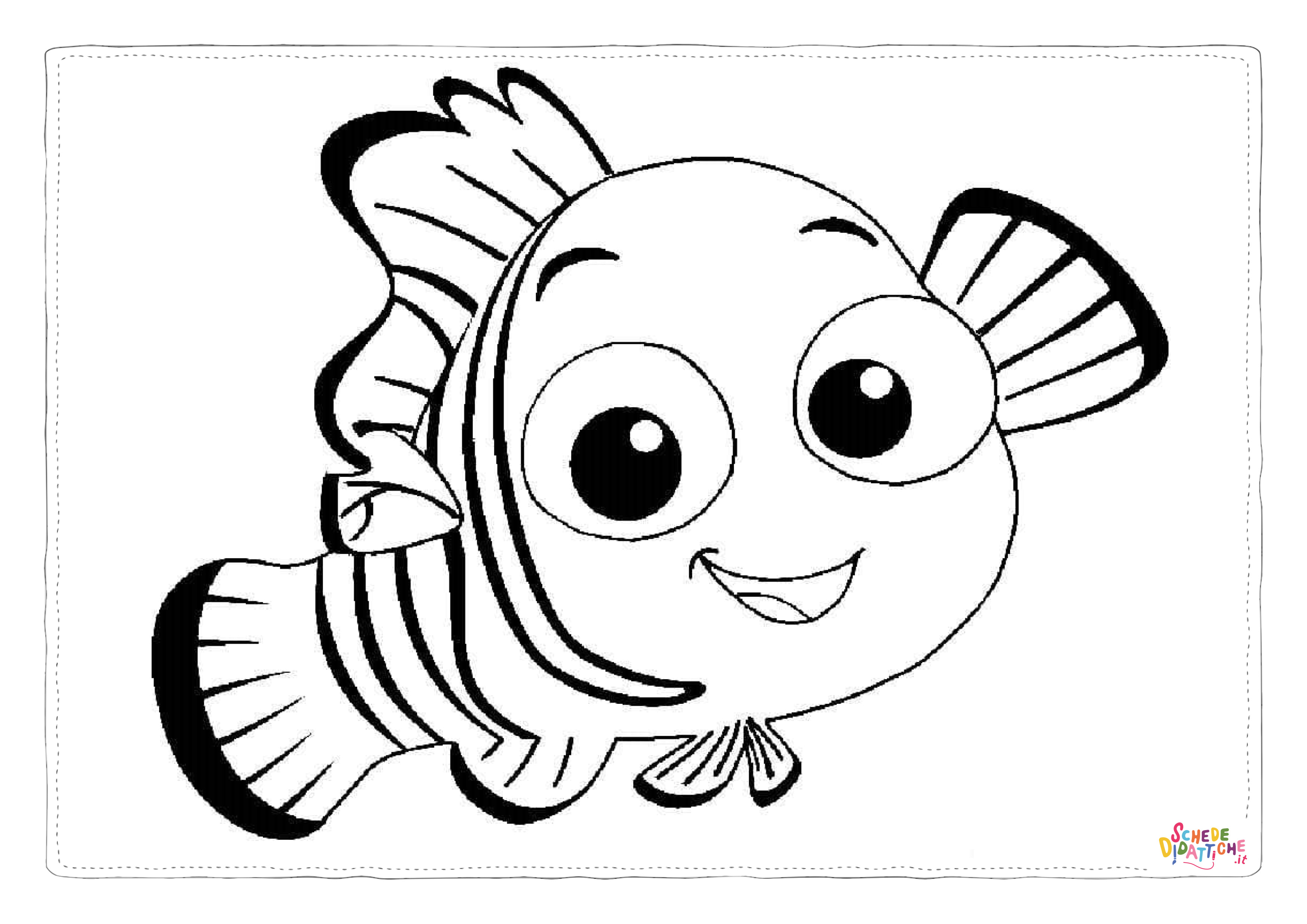 Disegno "Disegno di pesce da stampare e colorare 151" Disegno di pesce da stampare e colorare 151