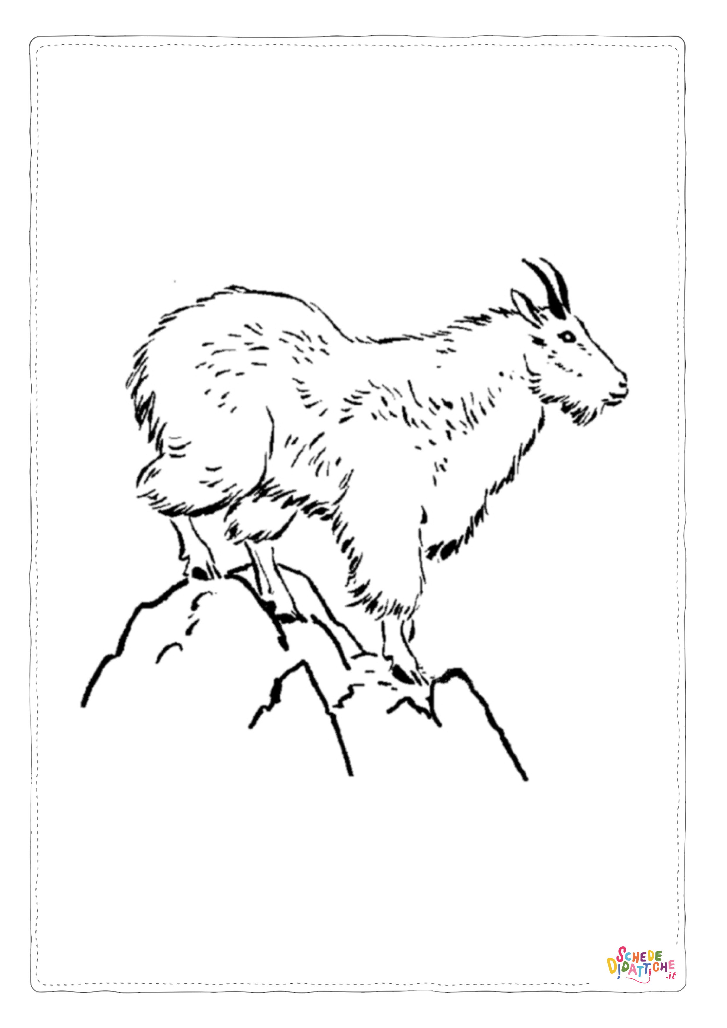 Disegno "Disegno di capra da stampare e colorare 2" Disegno di capra da stampare e colorare 2