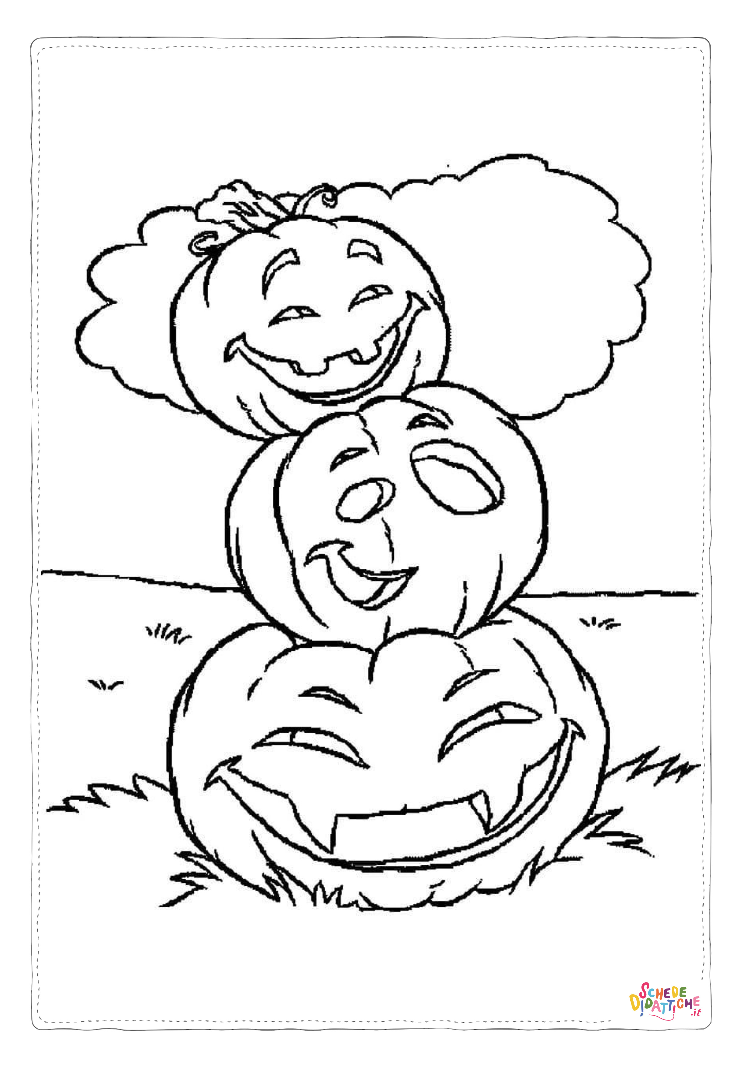Disegno "Disegno di zucca di Halloween da stampare e colorare 221" Disegno di zucca di Halloween da stampare e colorare 221