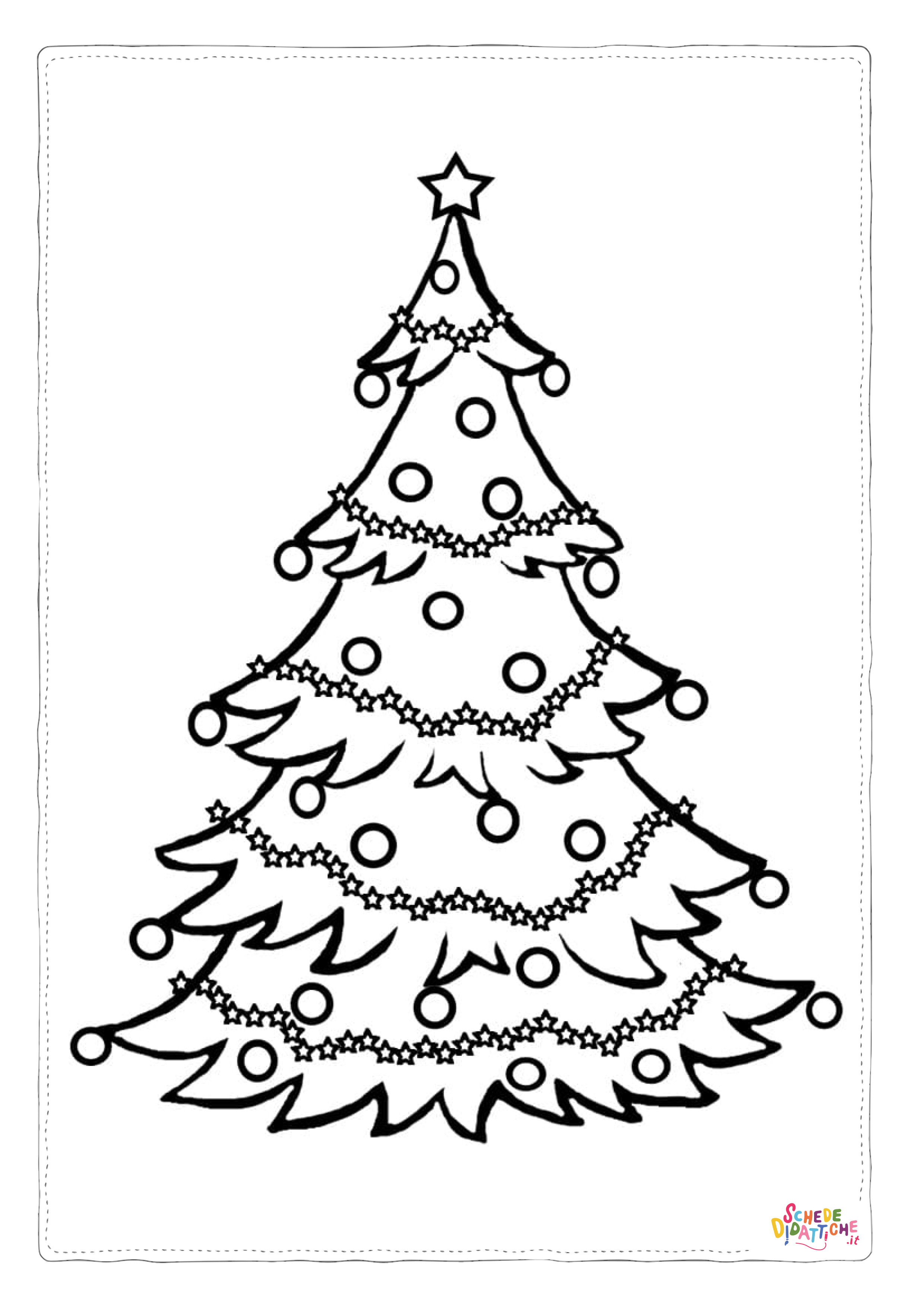 Disegno "Disegno di albero di Natale da stampare e colorare 135" Disegno di albero di Natale da stampare e colorare 135