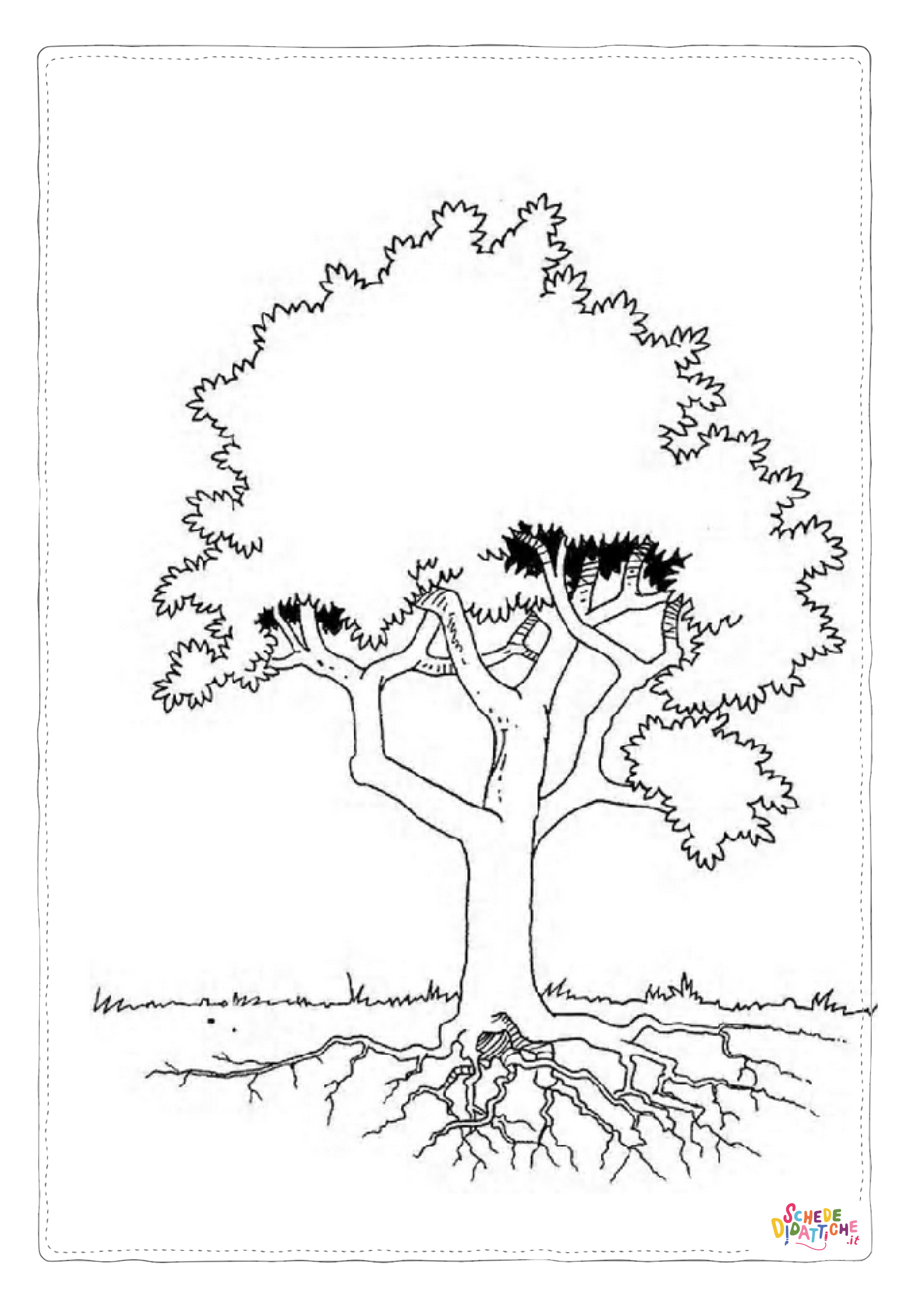 Disegno di albero da stampare e colorare 28