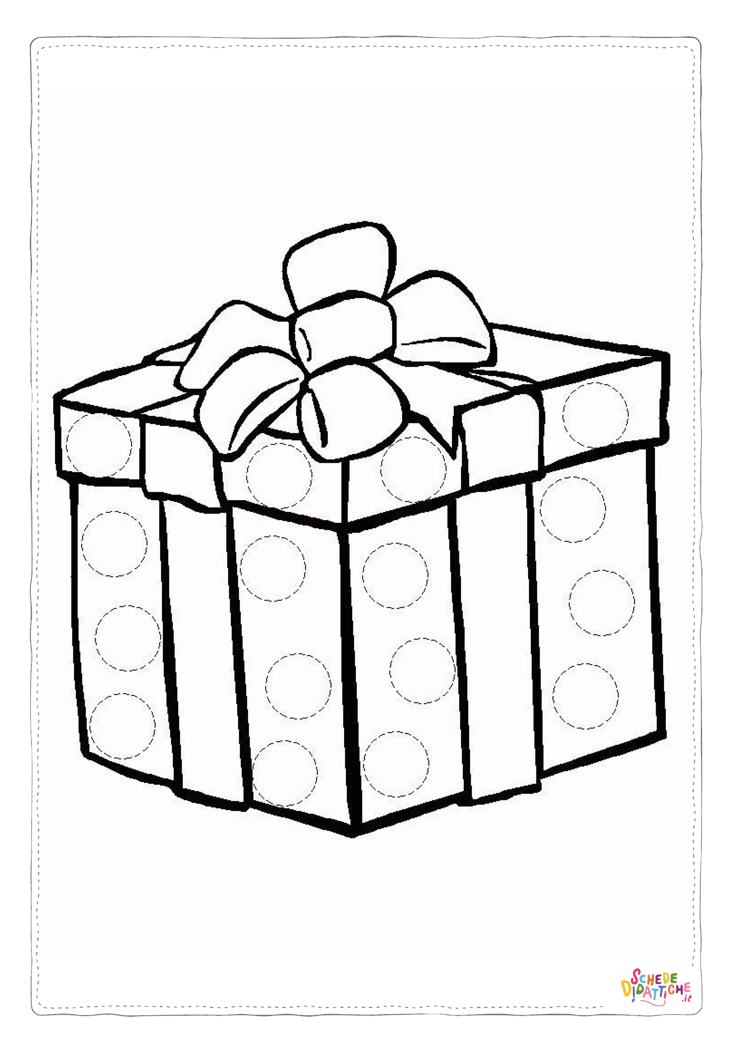Disegno "Disegno di regalo da stampare e colorare 42" Disegno di regalo da stampare e colorare 42