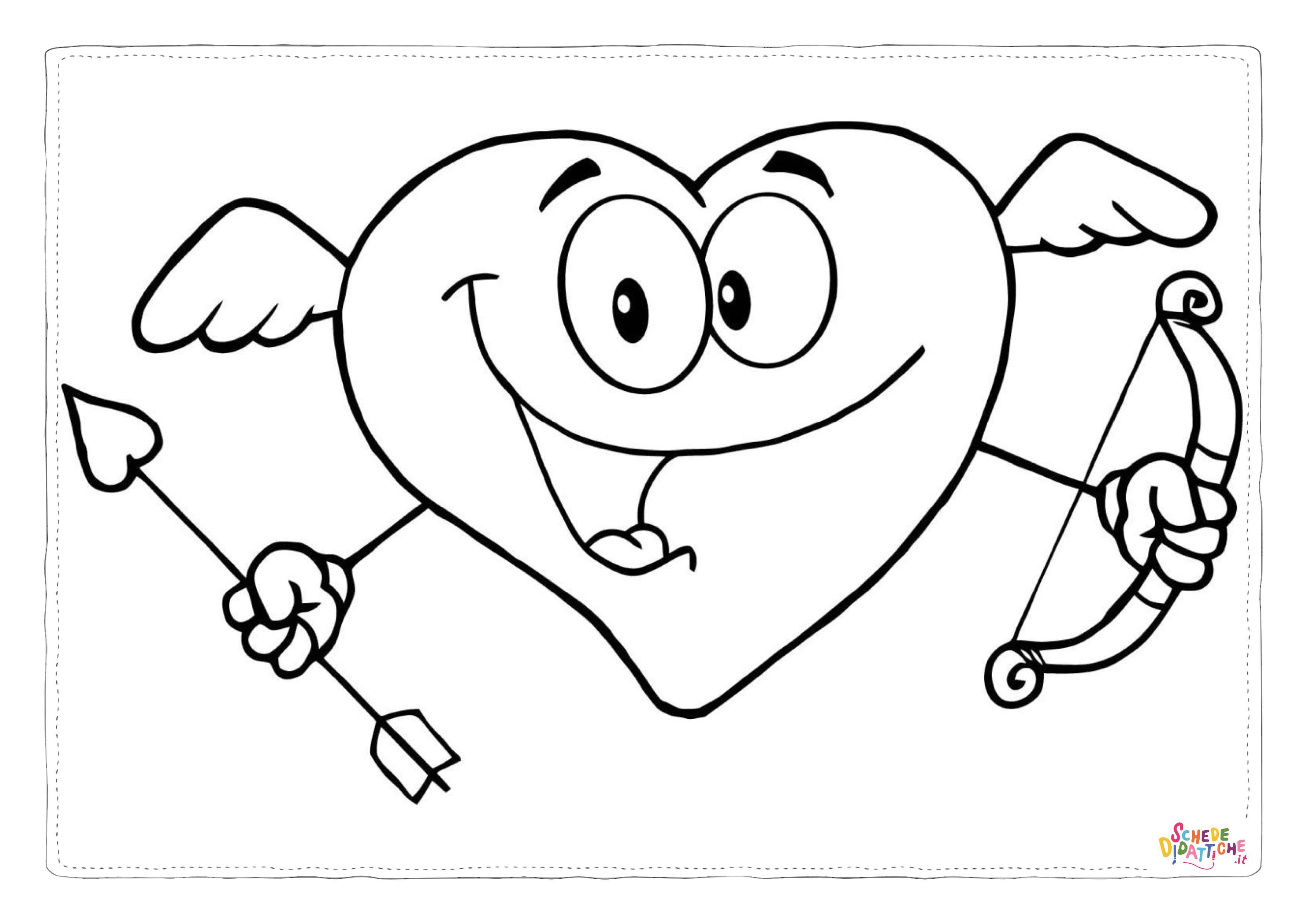 Disegno "Disegno di San Valentino da stampare e colorare 6" Disegno di San Valentino da stampare e colorare 6