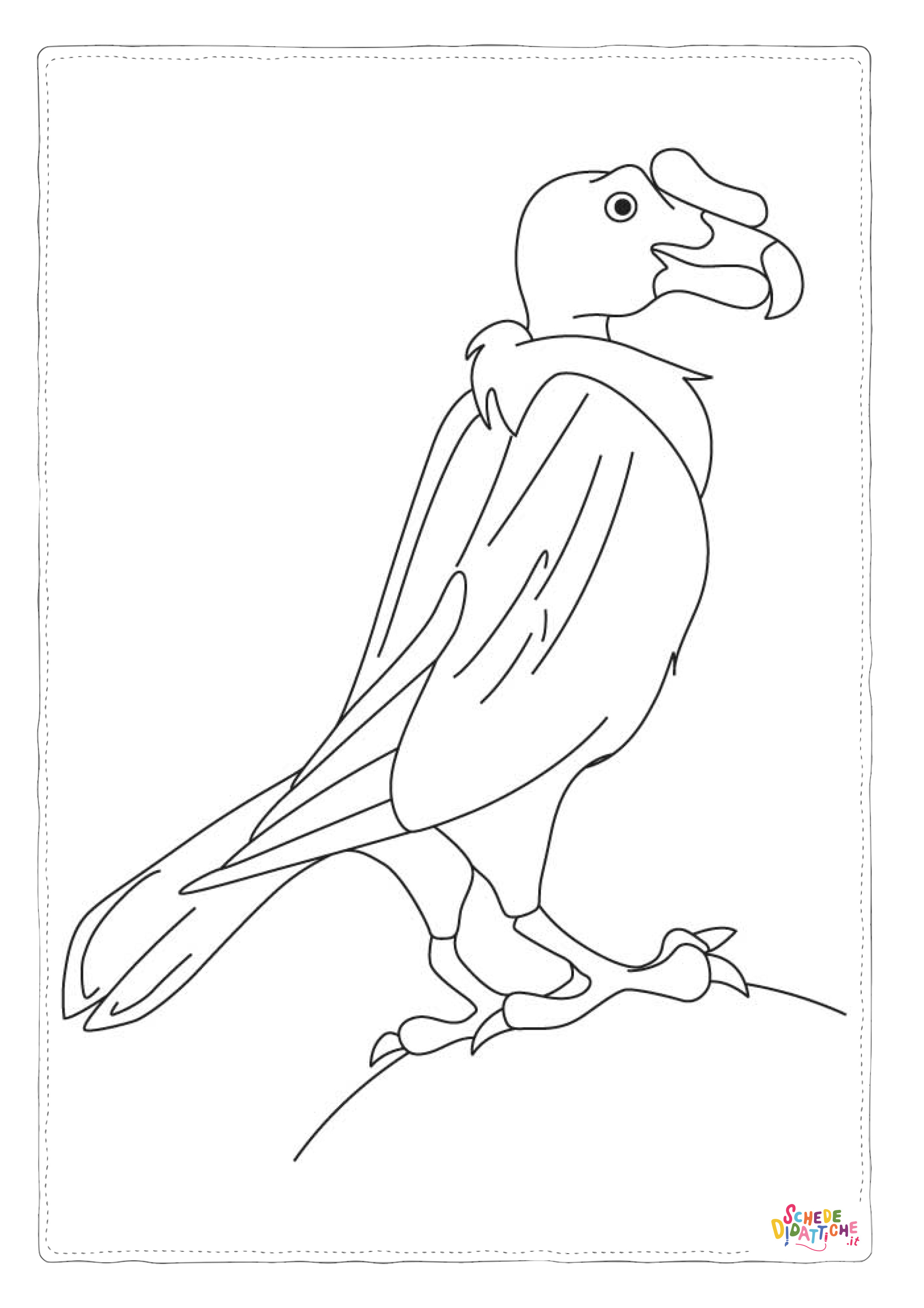 Disegno "Disegno di uccello da stampare e colorare 7" Disegno di uccello da stampare e colorare 7