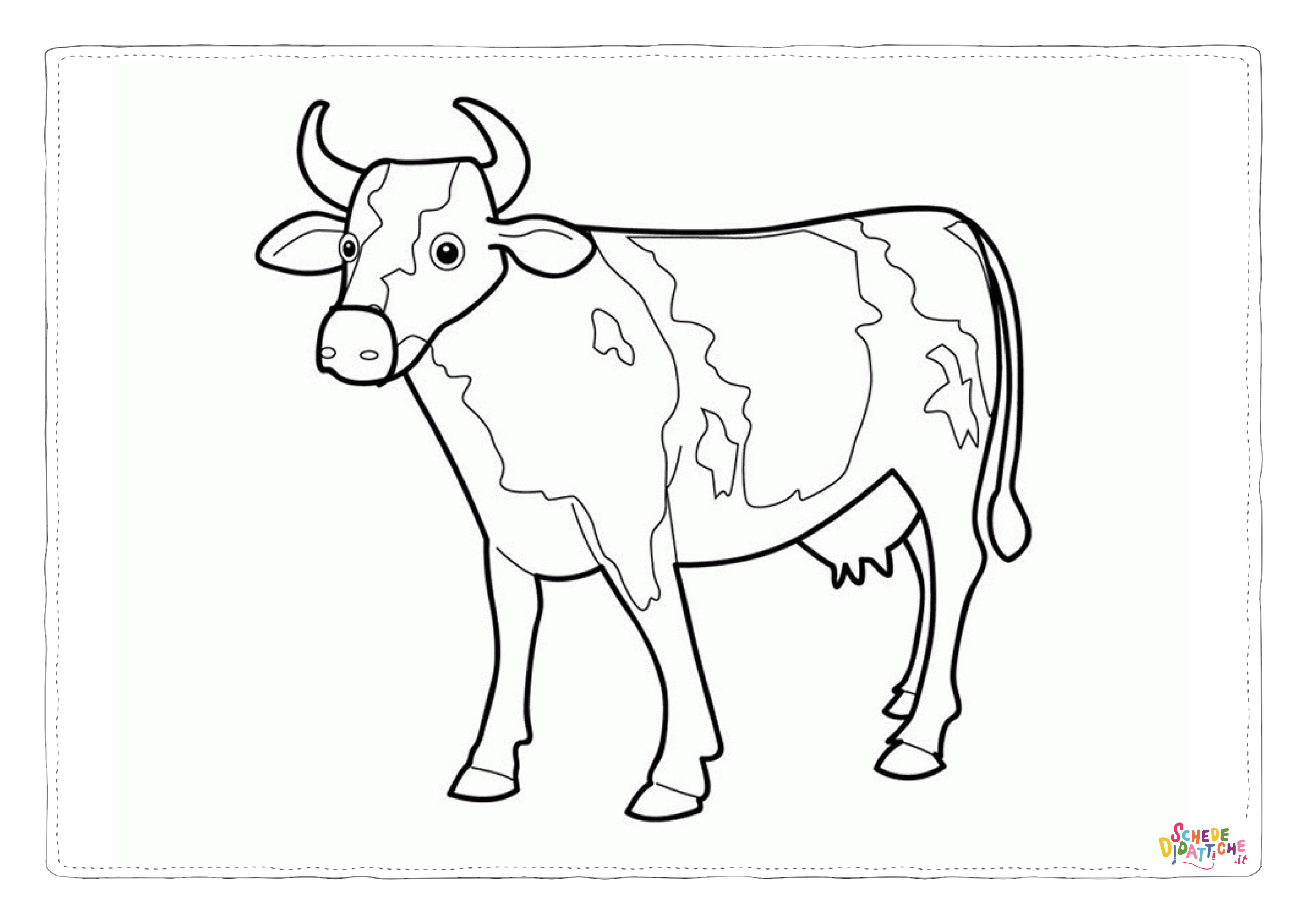 Disegno di mucca da stampare e colorare 44
