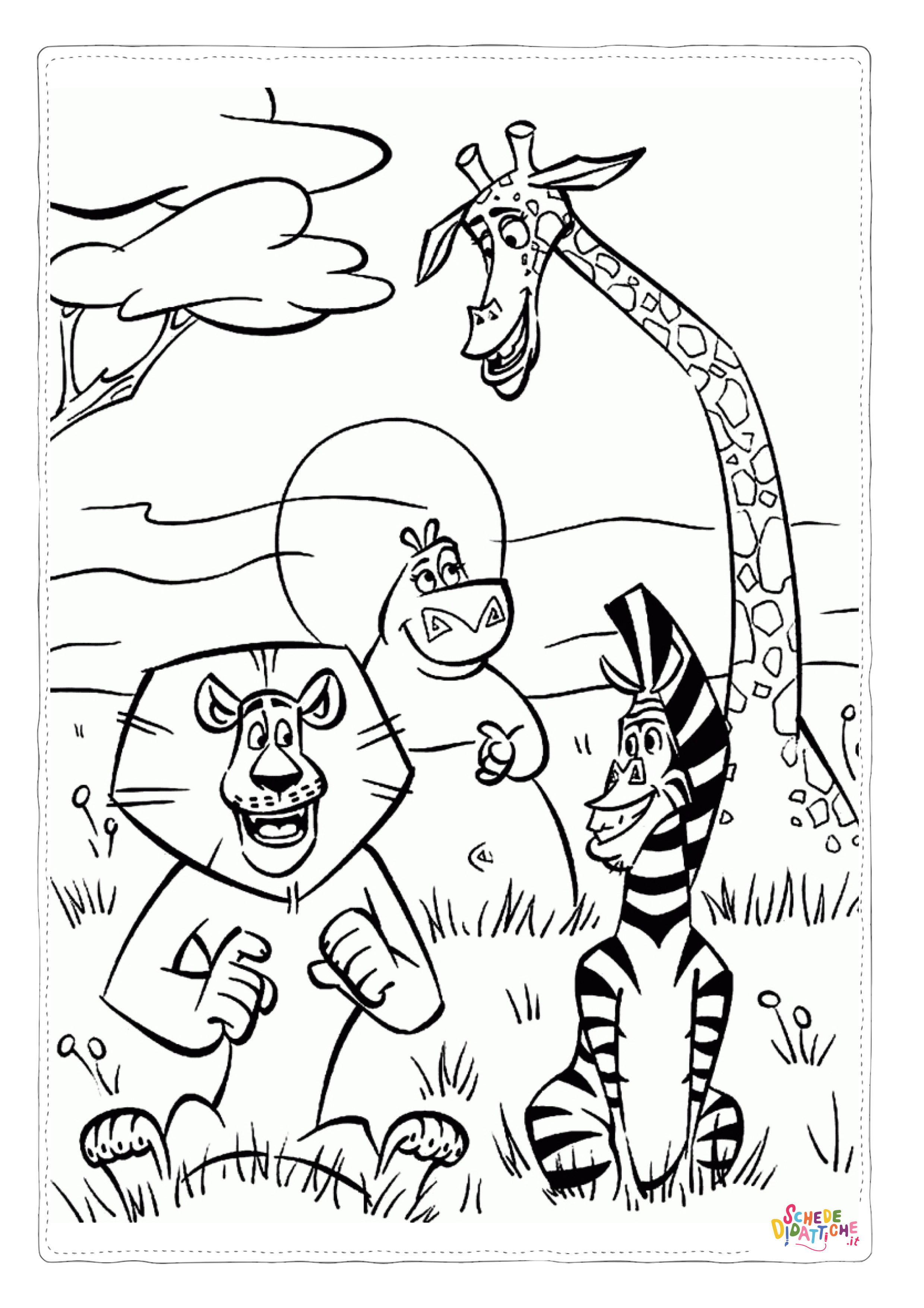 Disegno "Disegno di Madagascar da stampare e colorare 12" Disegno di Madagascar da stampare e colorare 12