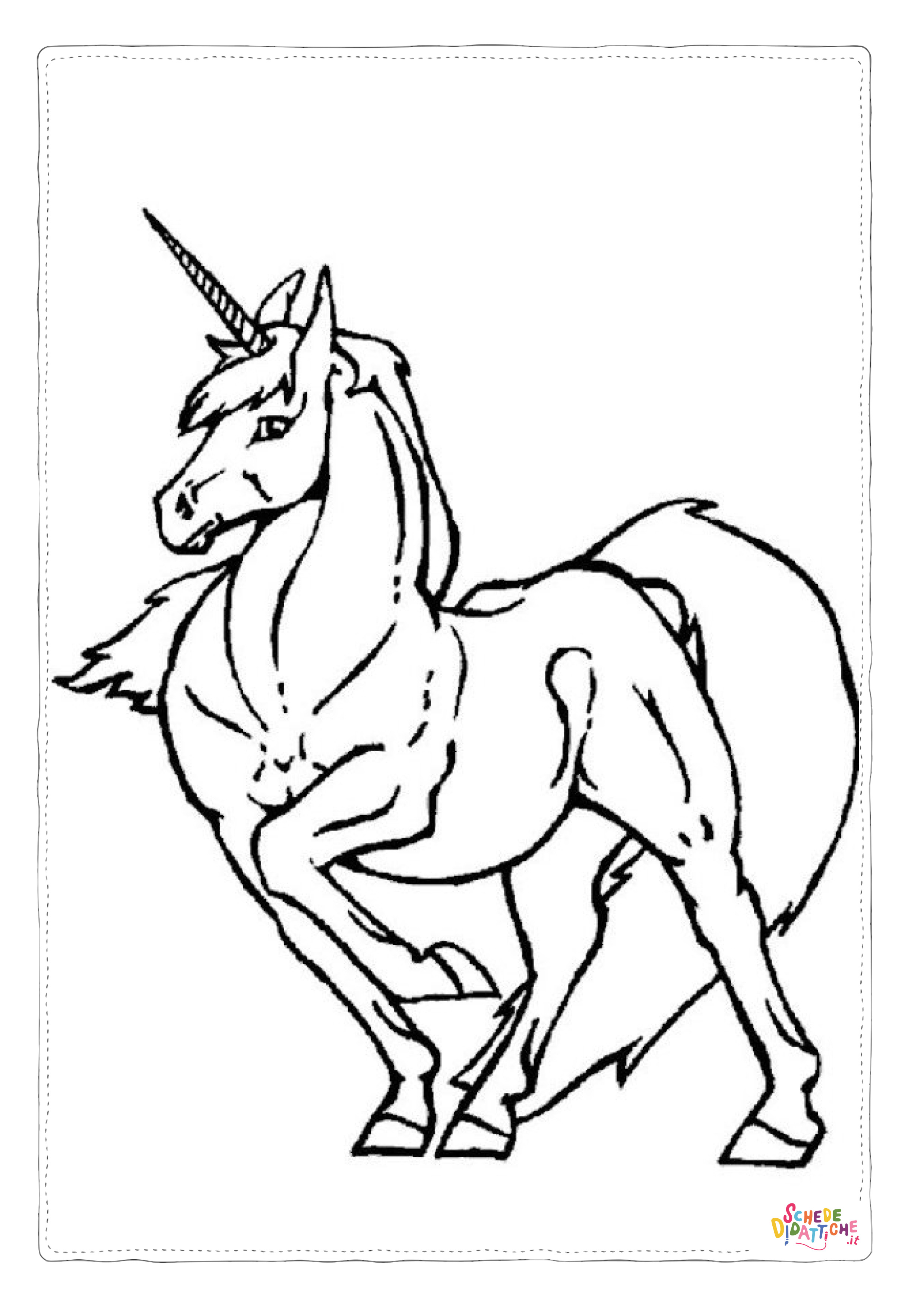 Disegno di unicorno da stampare e colorare 140
