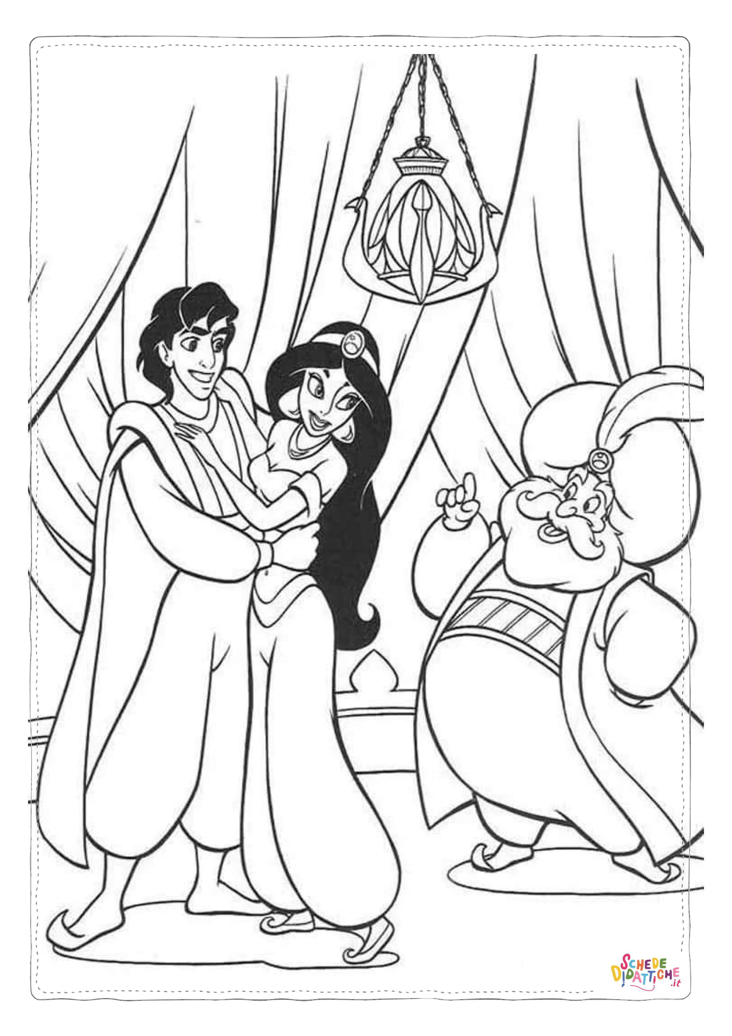 Disegno di Aladdin da stampare e colorare 116