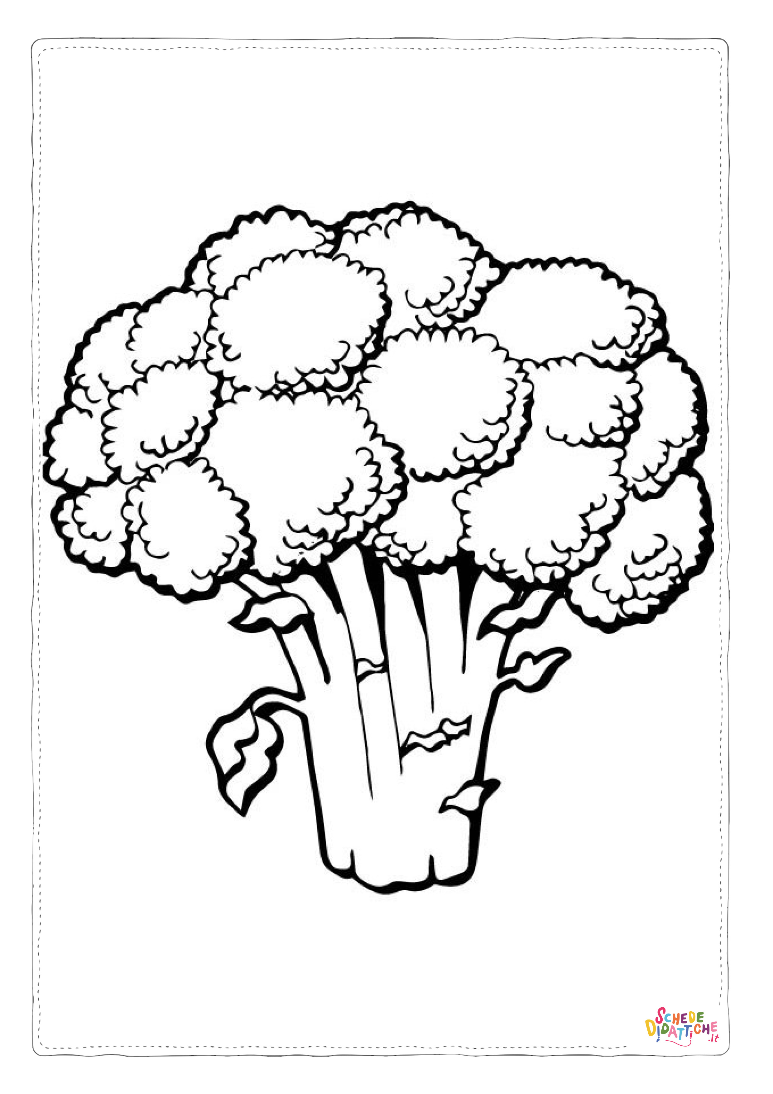 Disegno "Disegno di broccolo da stampare e colorare 5" Disegno di broccolo da stampare e colorare 5