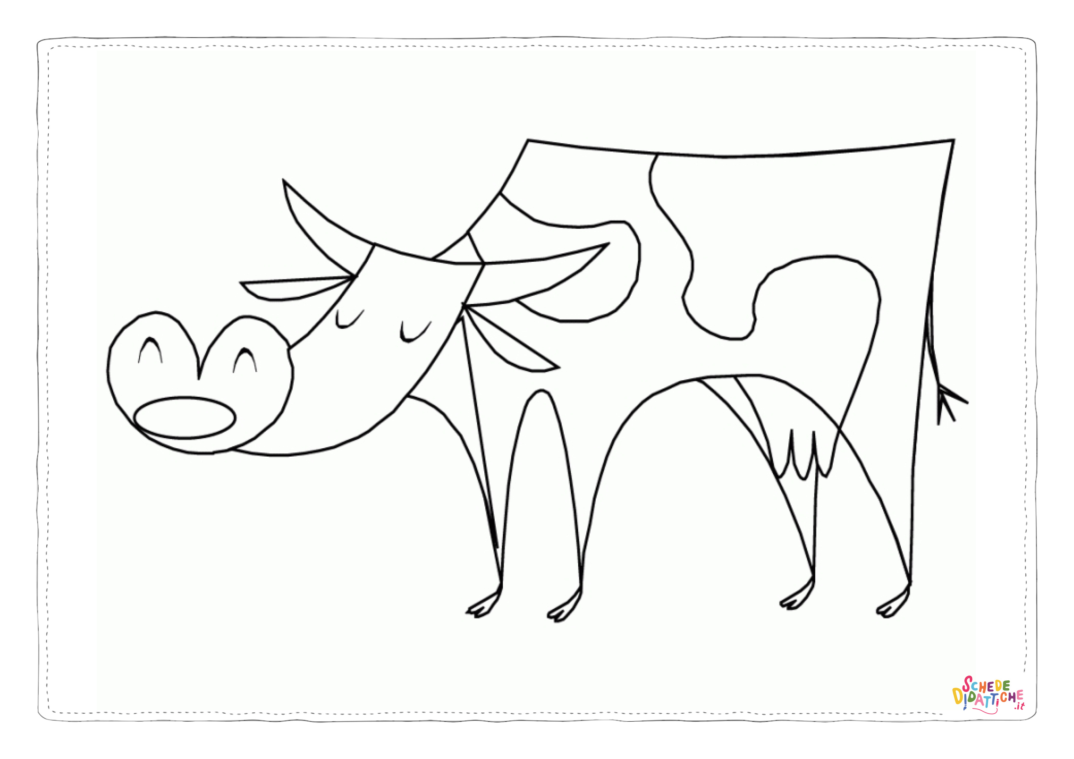 Disegno di mucca da stampare e colorare 38