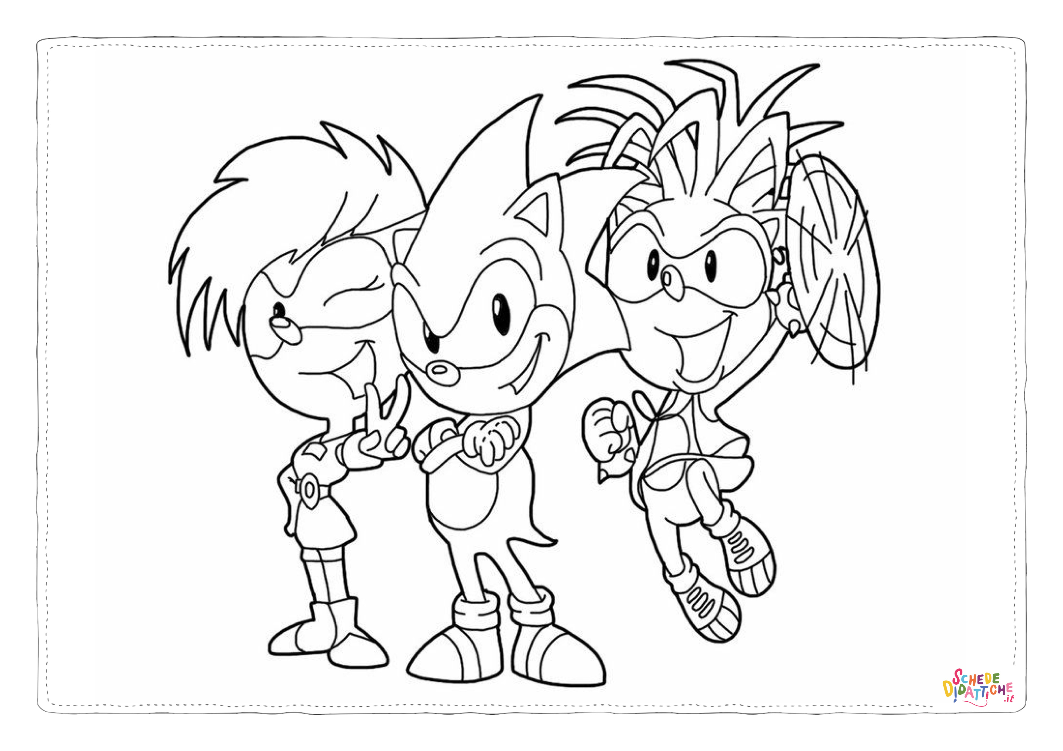 Disegno "Disegno di Sonic da stampare e colorare 13" Disegno di Sonic da stampare e colorare 13