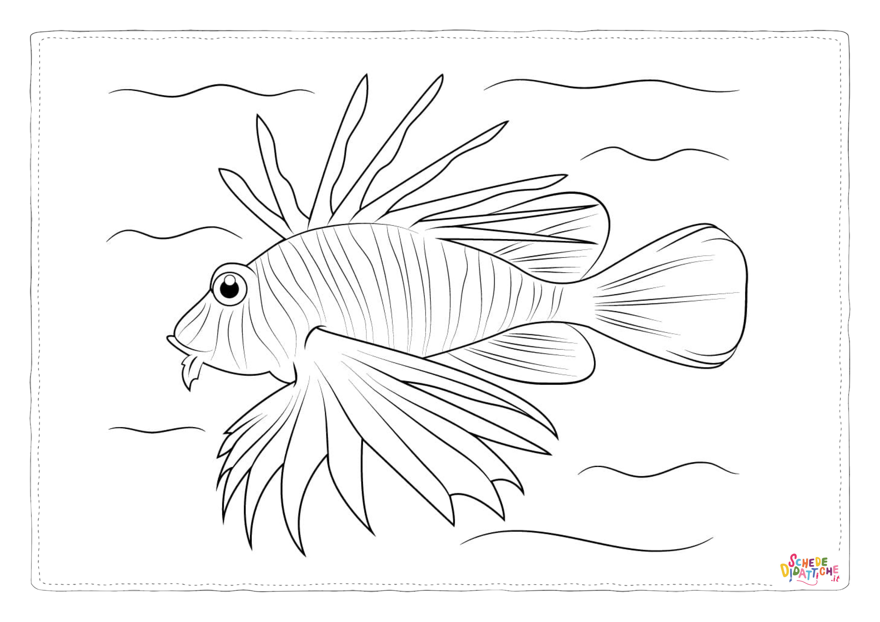 Disegno "Disegno di pesce da stampare e colorare 175" Disegno di pesce da stampare e colorare 175