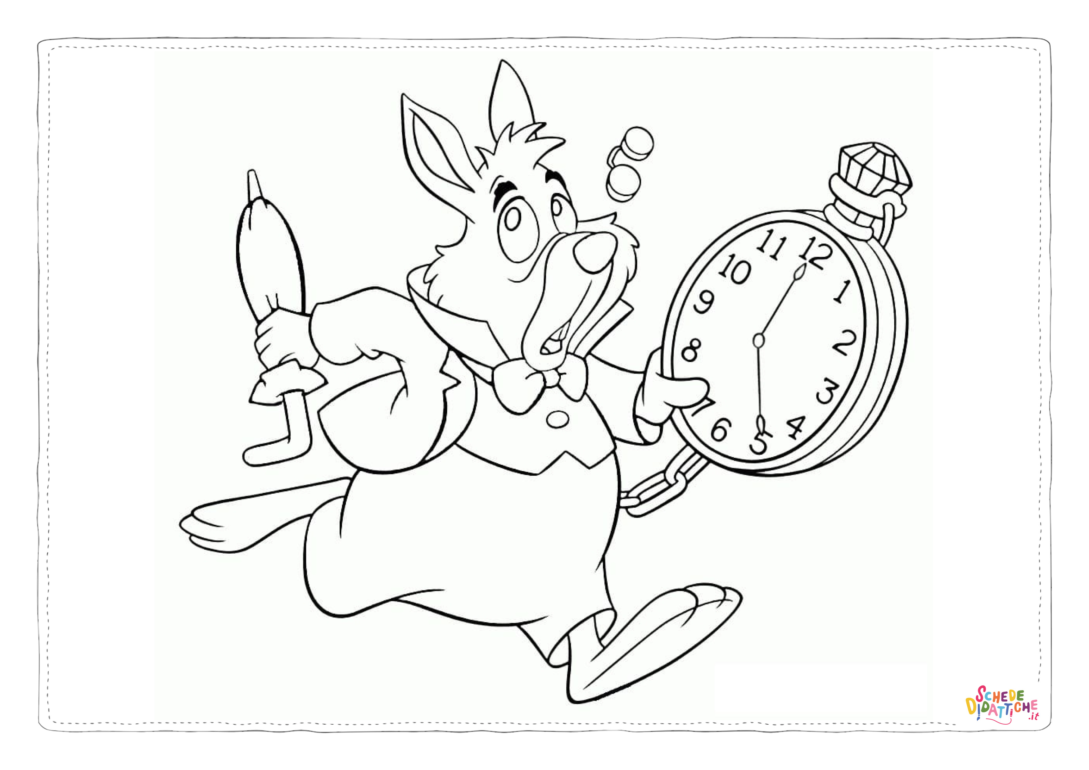 Disegno di Alice nel paese delle meraviglie da stampare e colorare 31
