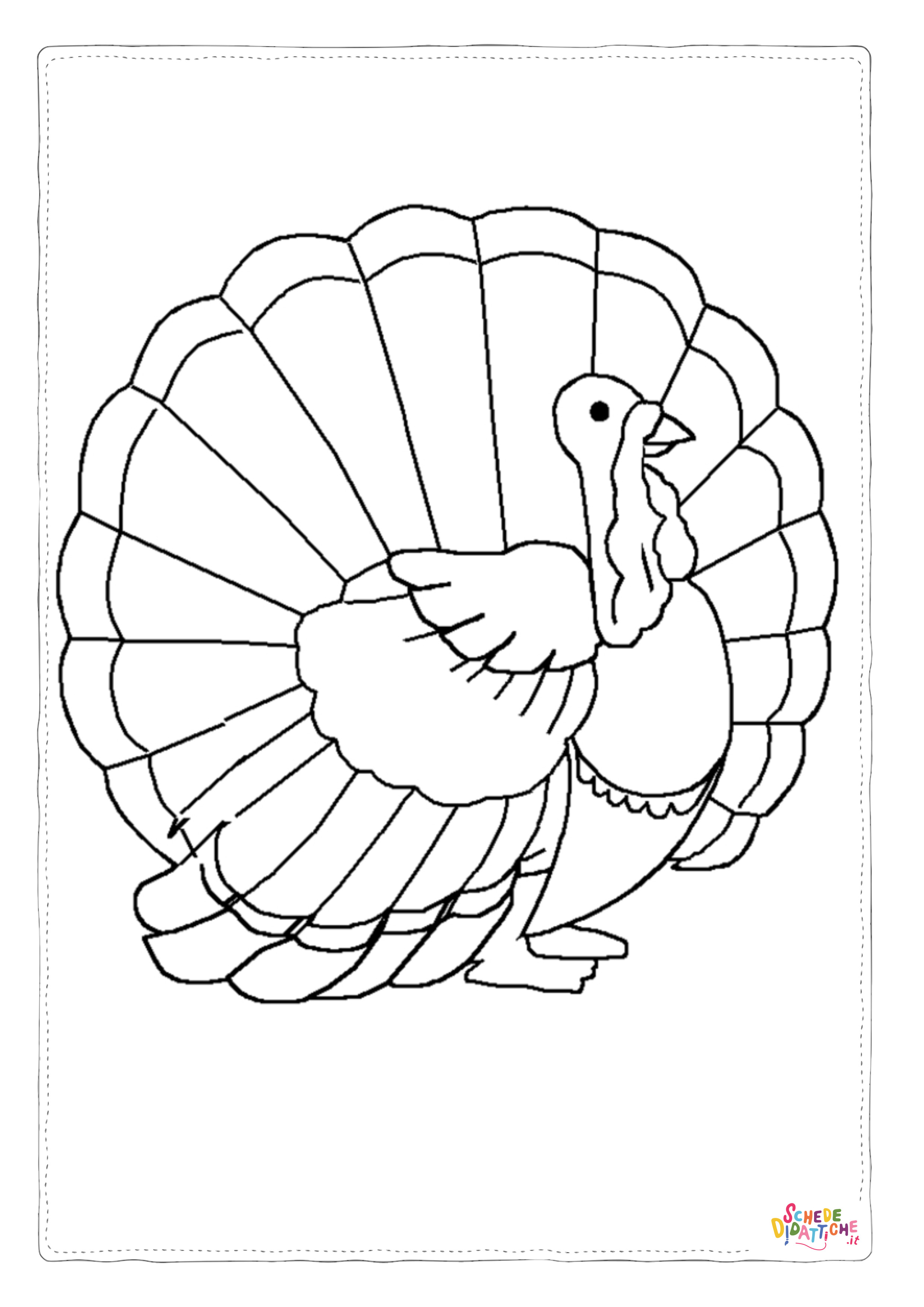 Disegno di tacchino da stampare e colorare 41