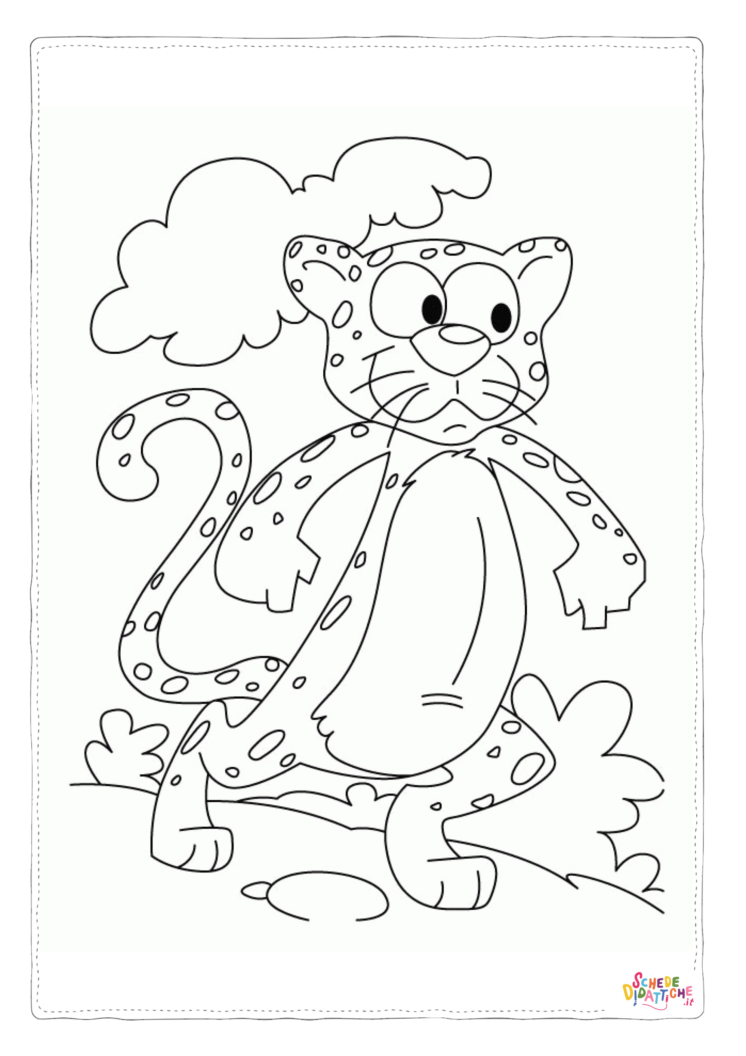 Disegno di leopardo da stampare e colorare 23