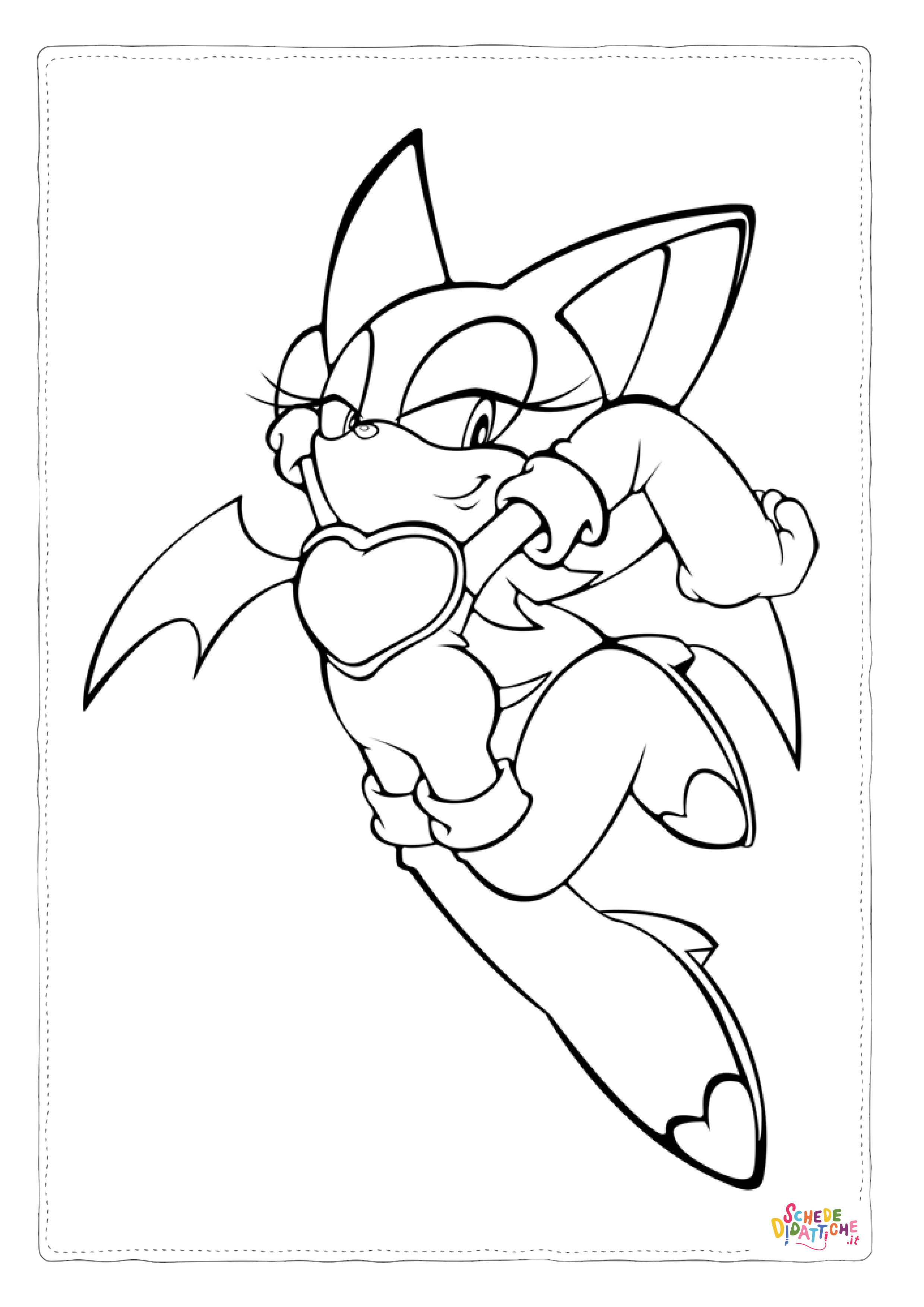 Disegno "Disegno di Sonic da stampare e colorare" Disegno di Sonic da stampare e colorare