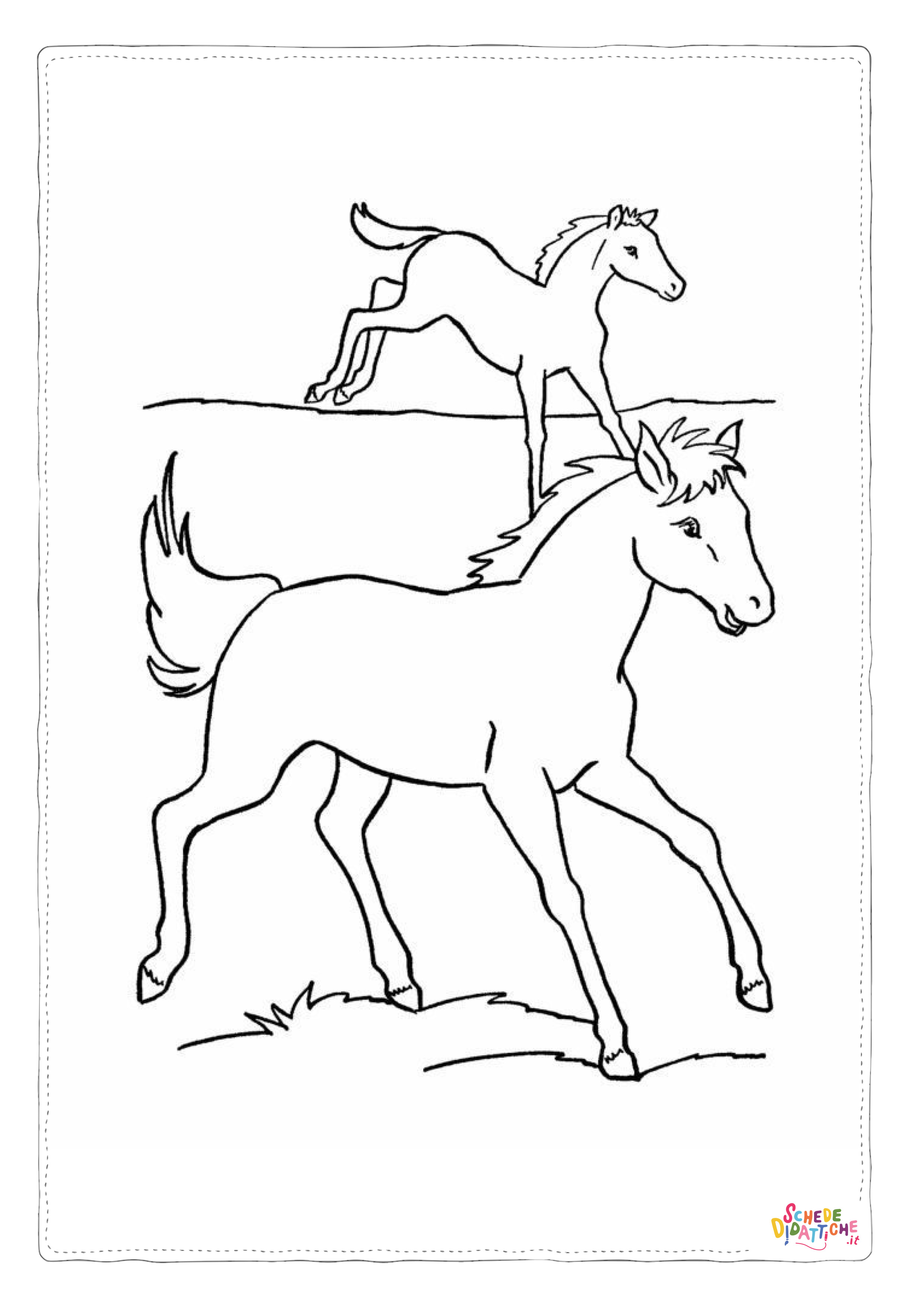 Disegno di cavallo da stampare e colorare 247
