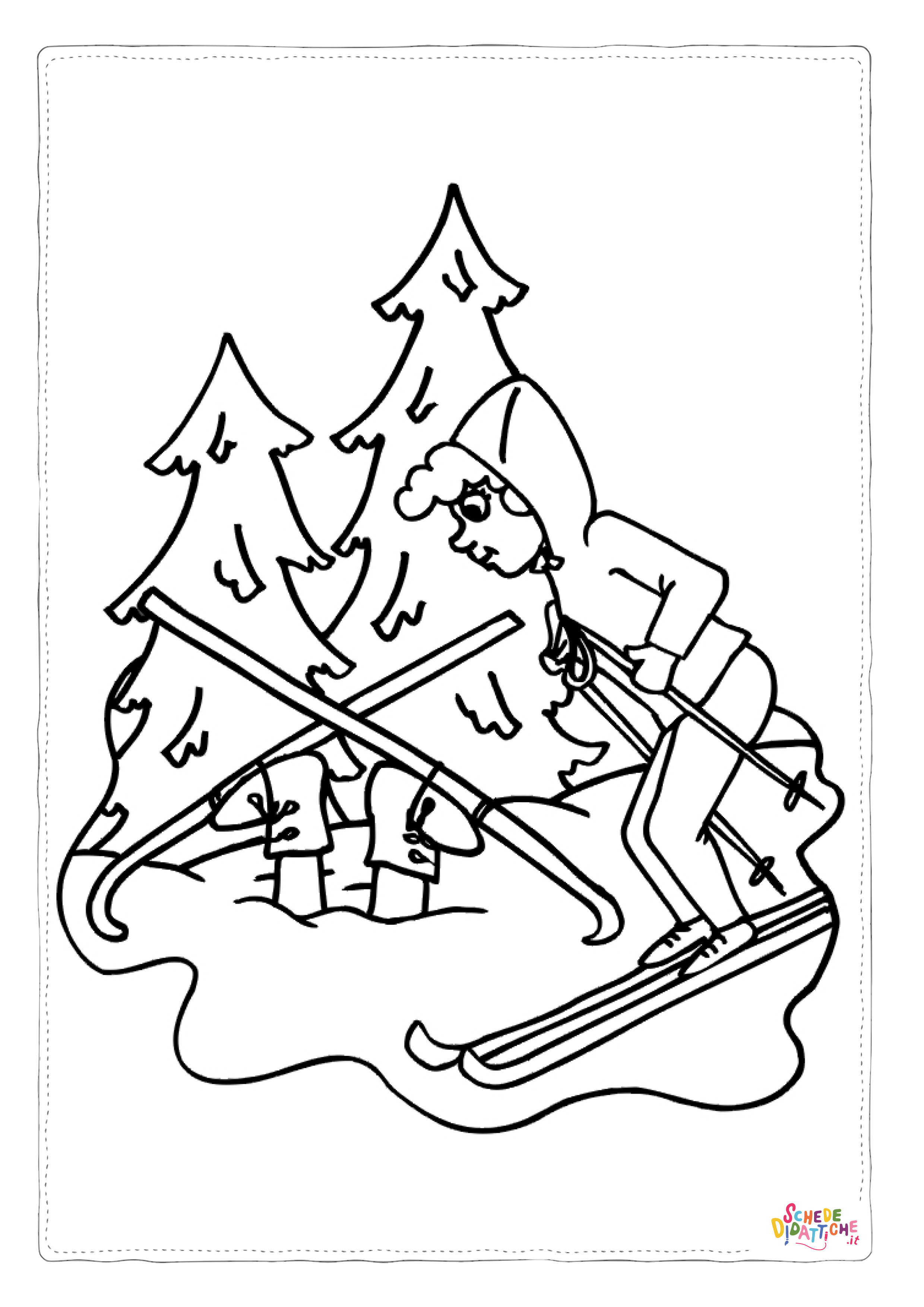 Disegno "Disegno di albero di Natale da stampare e colorare 100" Disegno di albero di Natale da stampare e colorare 100