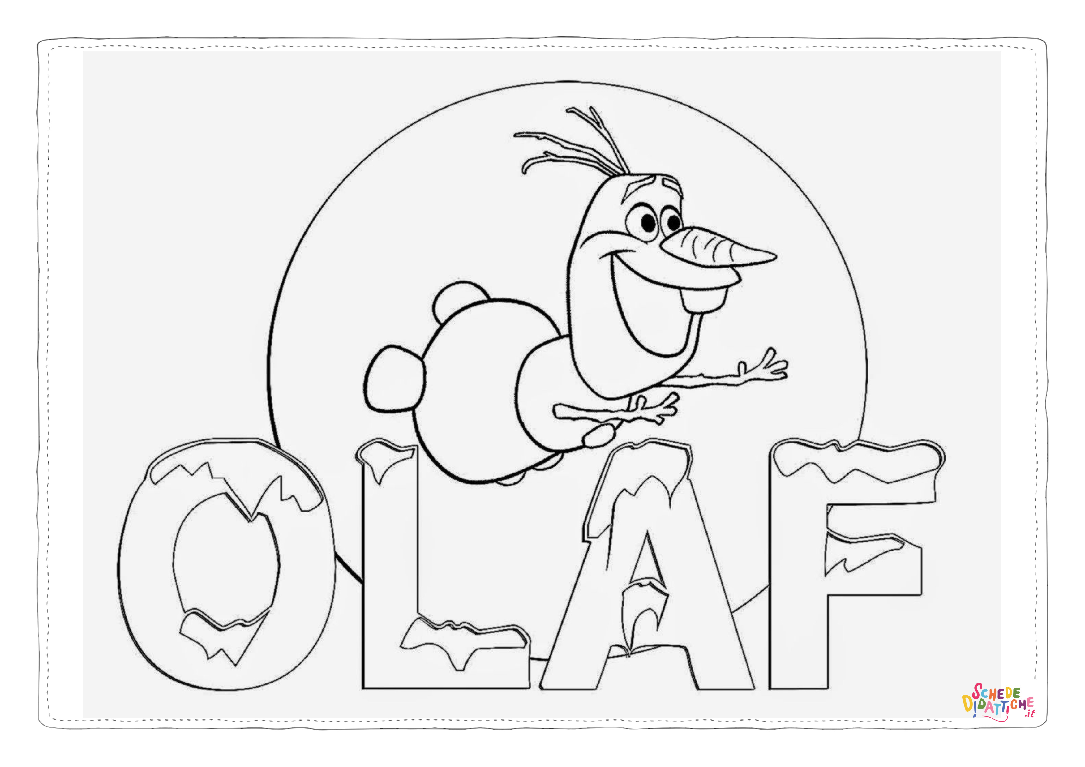 Disegno "Disegno di Frozen da stampare e colorare" Disegno di Frozen da stampare e colorare
