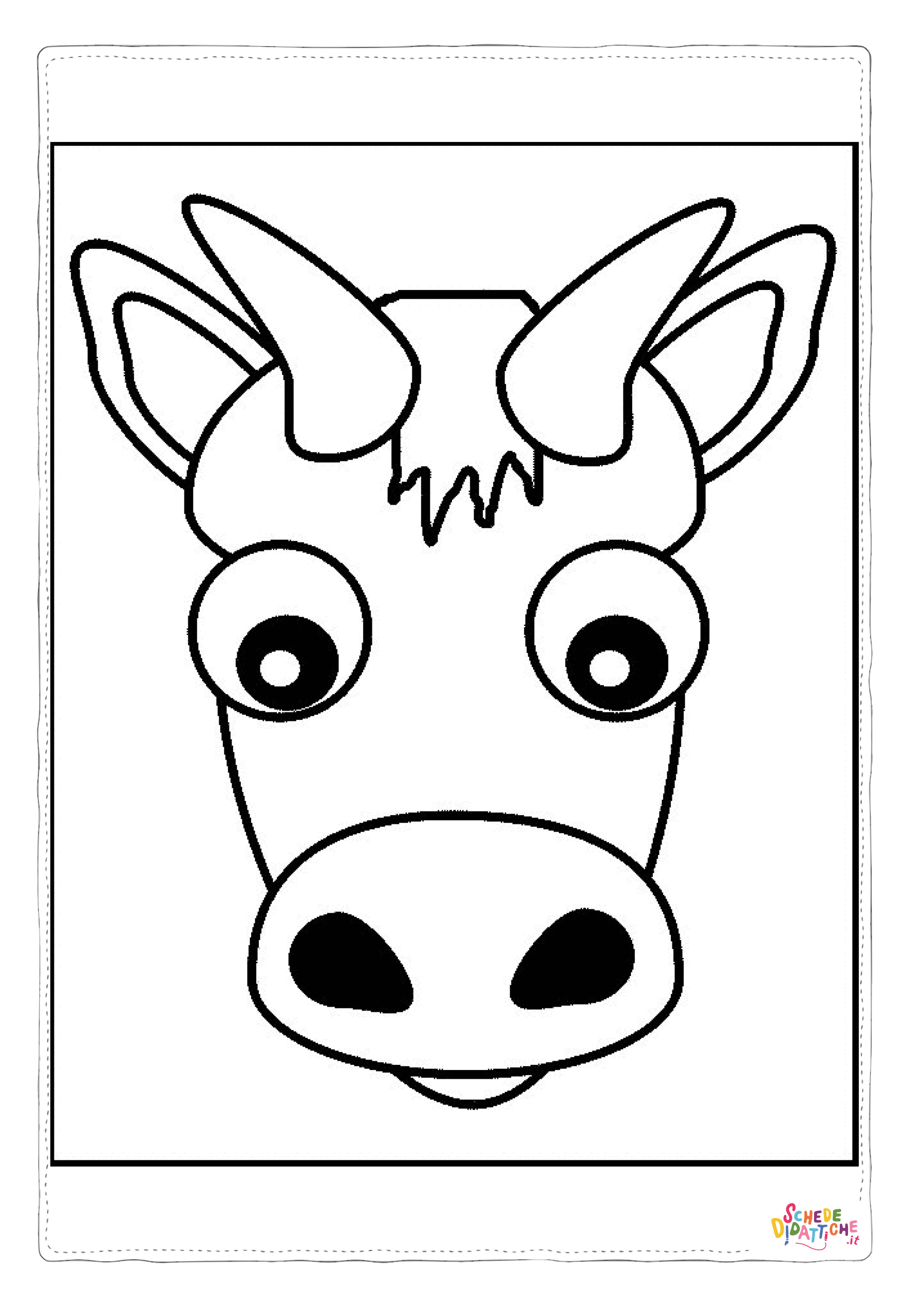 Disegno di mucca da stampare e colorare 18