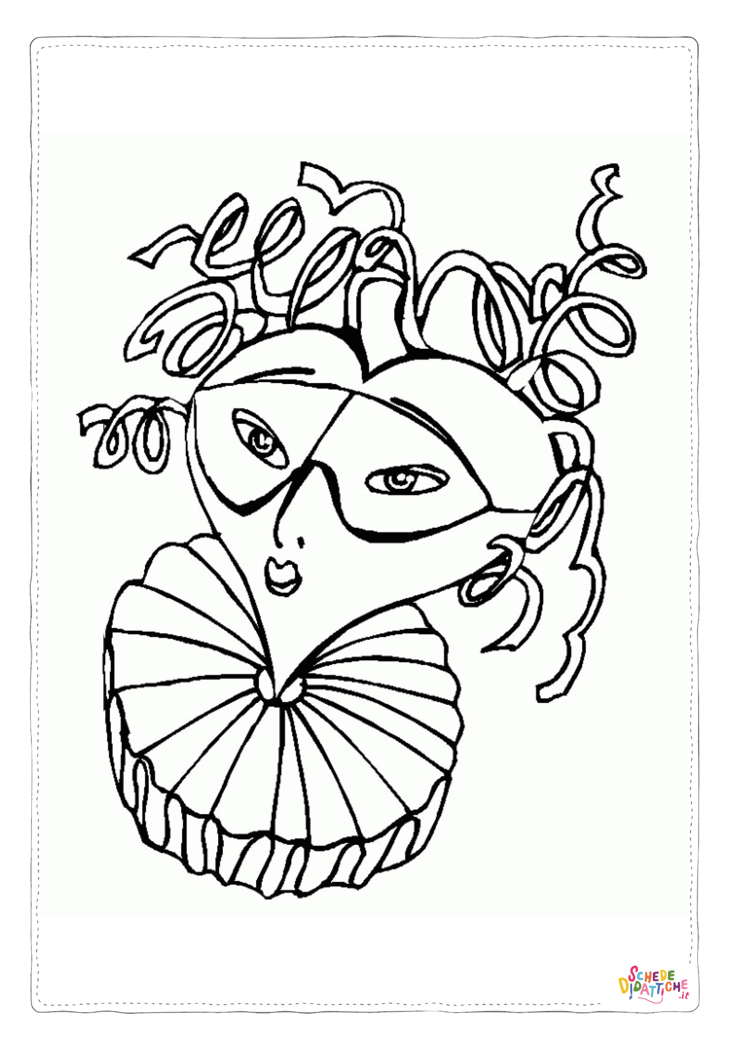 Disegno "Disegno di maschera da stampare e colorare 5" Disegno di maschera da stampare e colorare 5