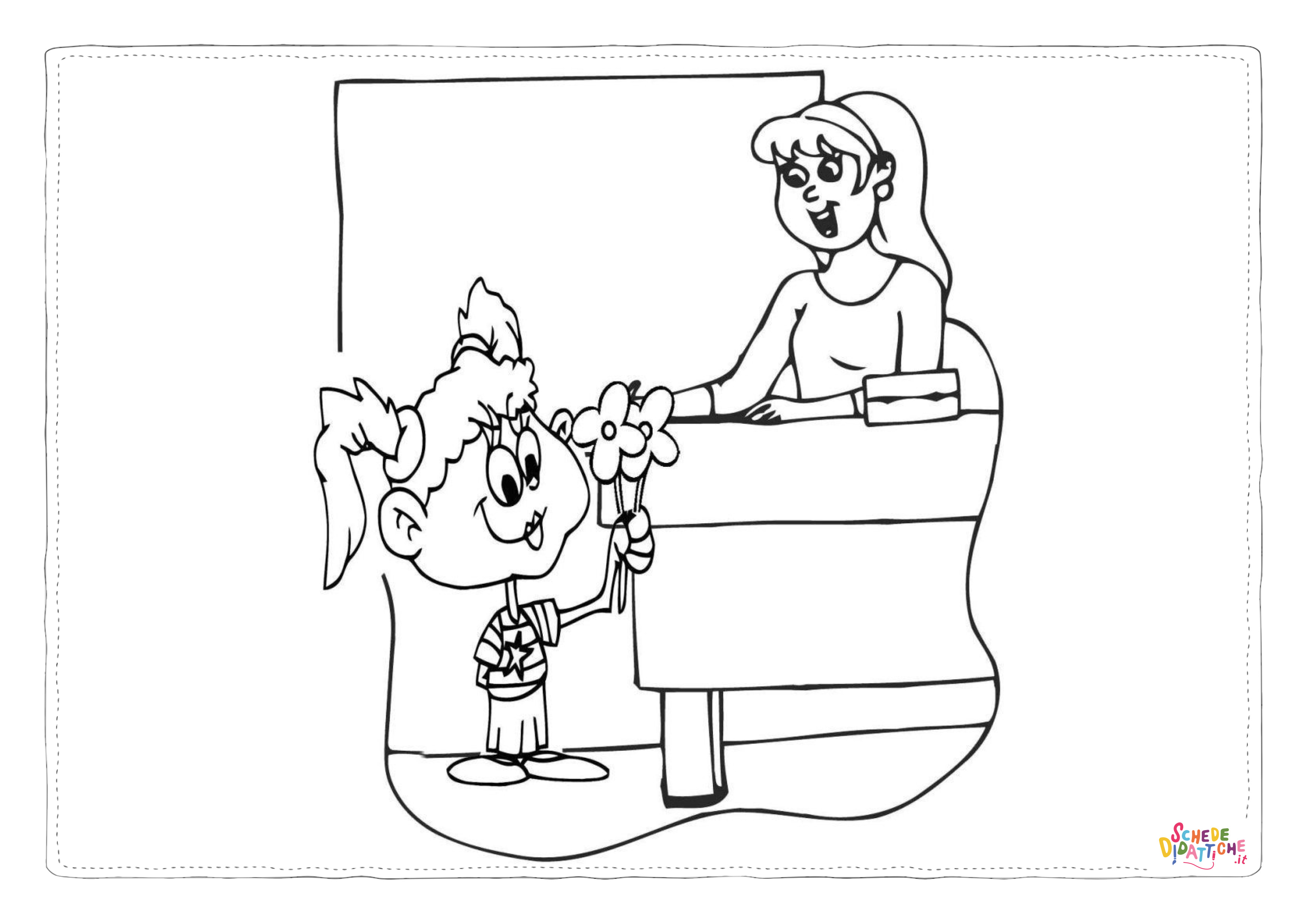 Disegno "Disegno di scuola da stampare e colorare 8" Disegno di scuola da stampare e colorare 8