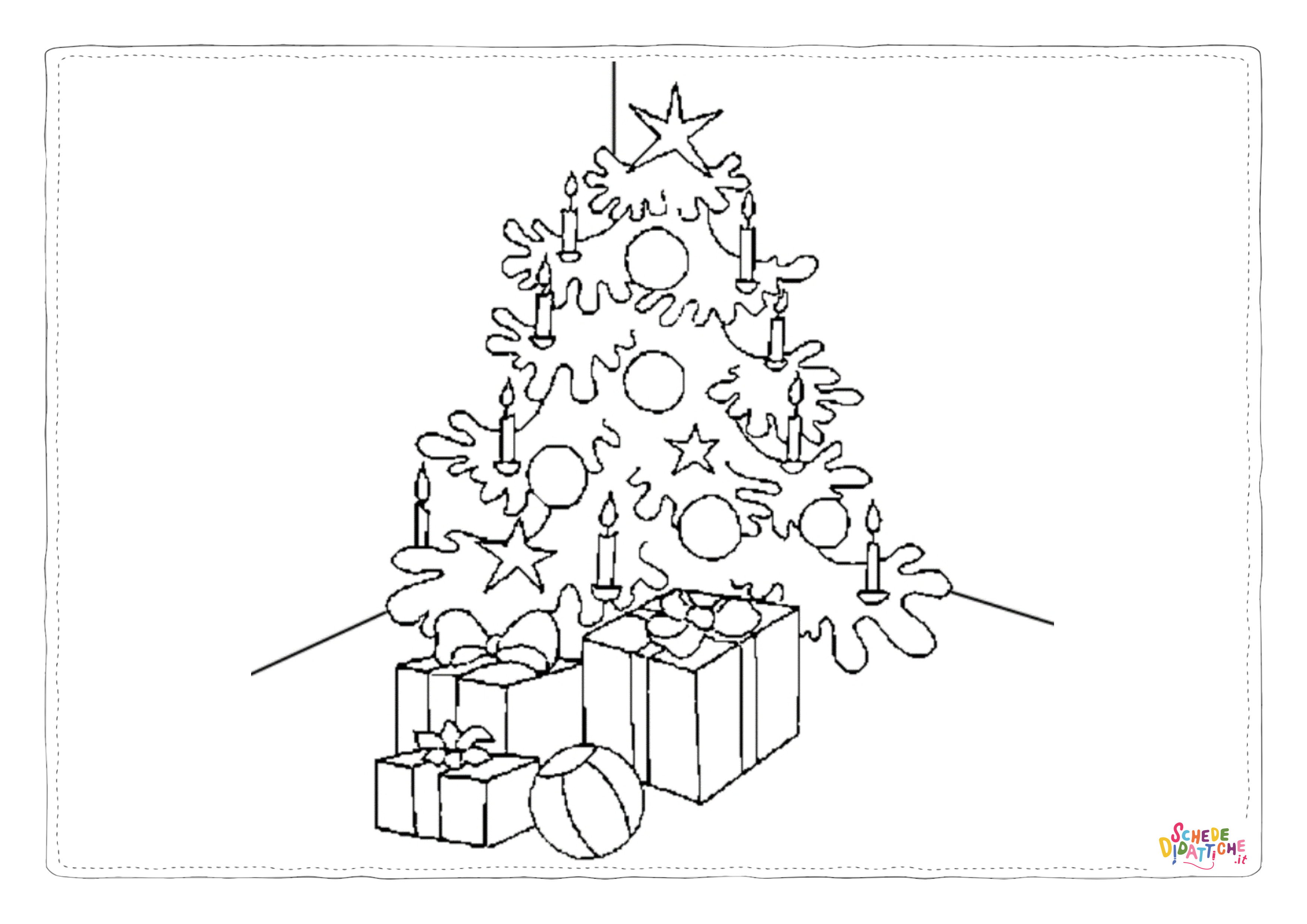 Disegno di albero di Natale da stampare e colorare 46