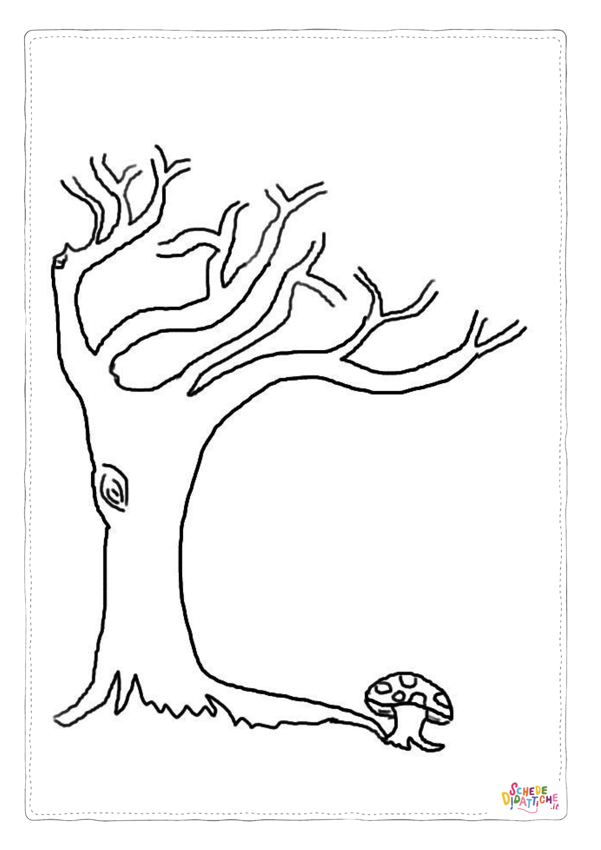 Disegno "Disegno di albero da stampare e colorare 136" Disegno di albero da stampare e colorare 136