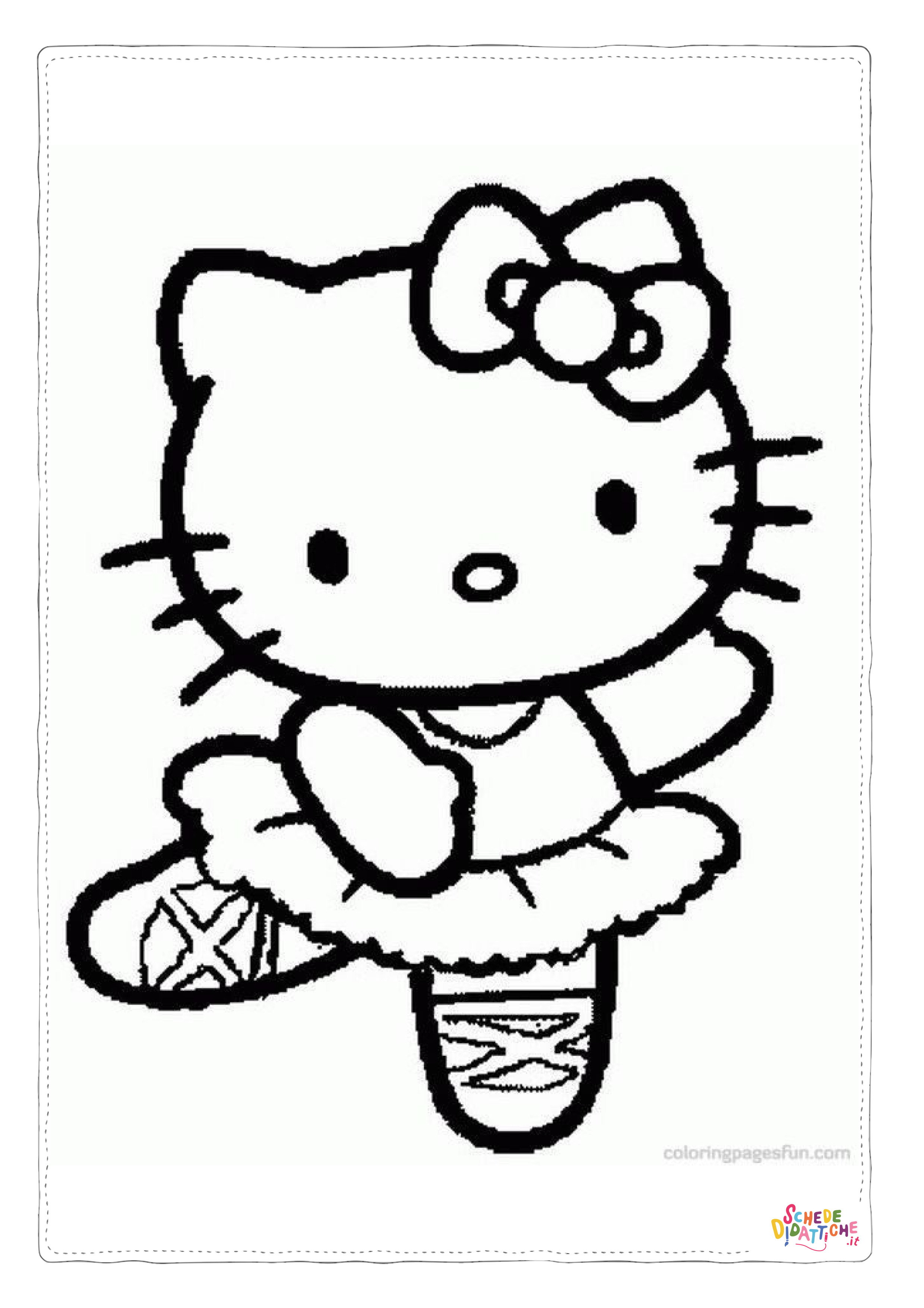 Disegno "Disegno di Hello Kitty da stampare e colorare 244" Disegno di Hello Kitty da stampare e colorare 244