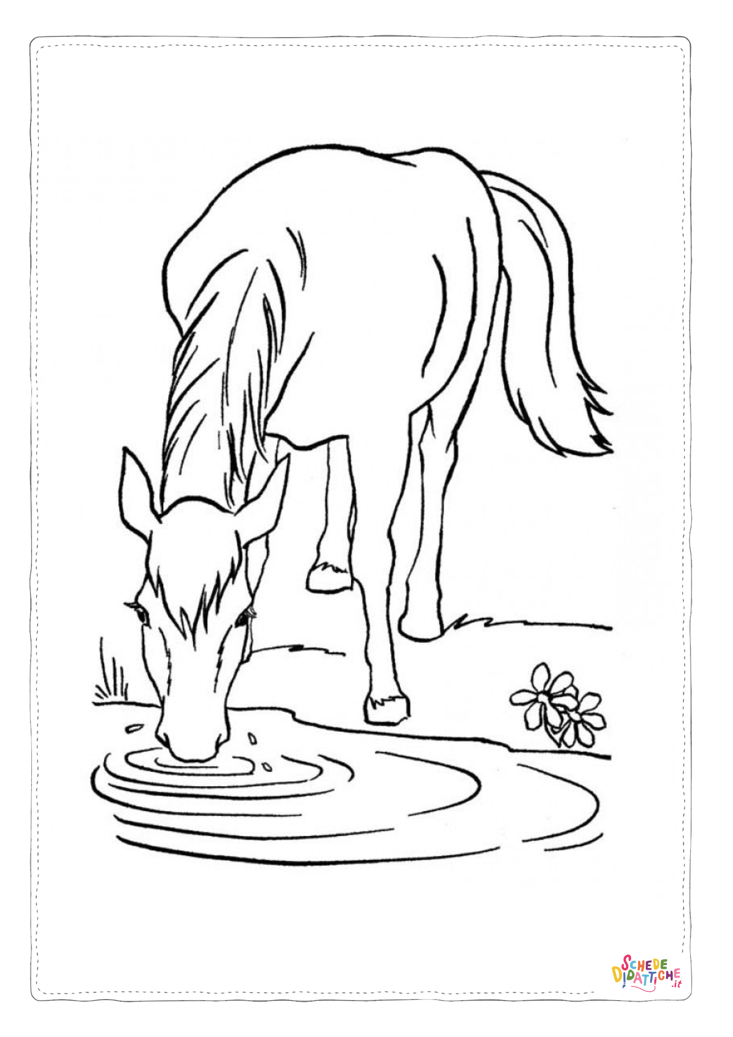 Disegno "Disegno di cavallo da stampare e colorare 176" Disegno di cavallo da stampare e colorare 176
