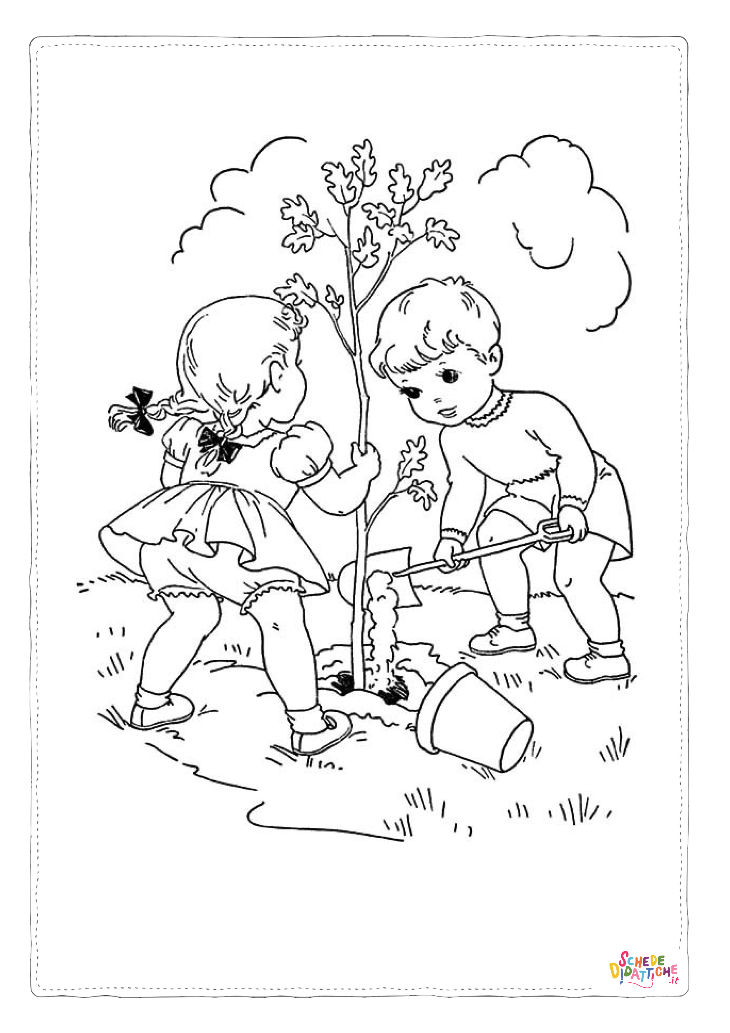 Disegno "Disegno di giardiniere da stampare e colorare 18" Disegno di giardiniere da stampare e colorare 18