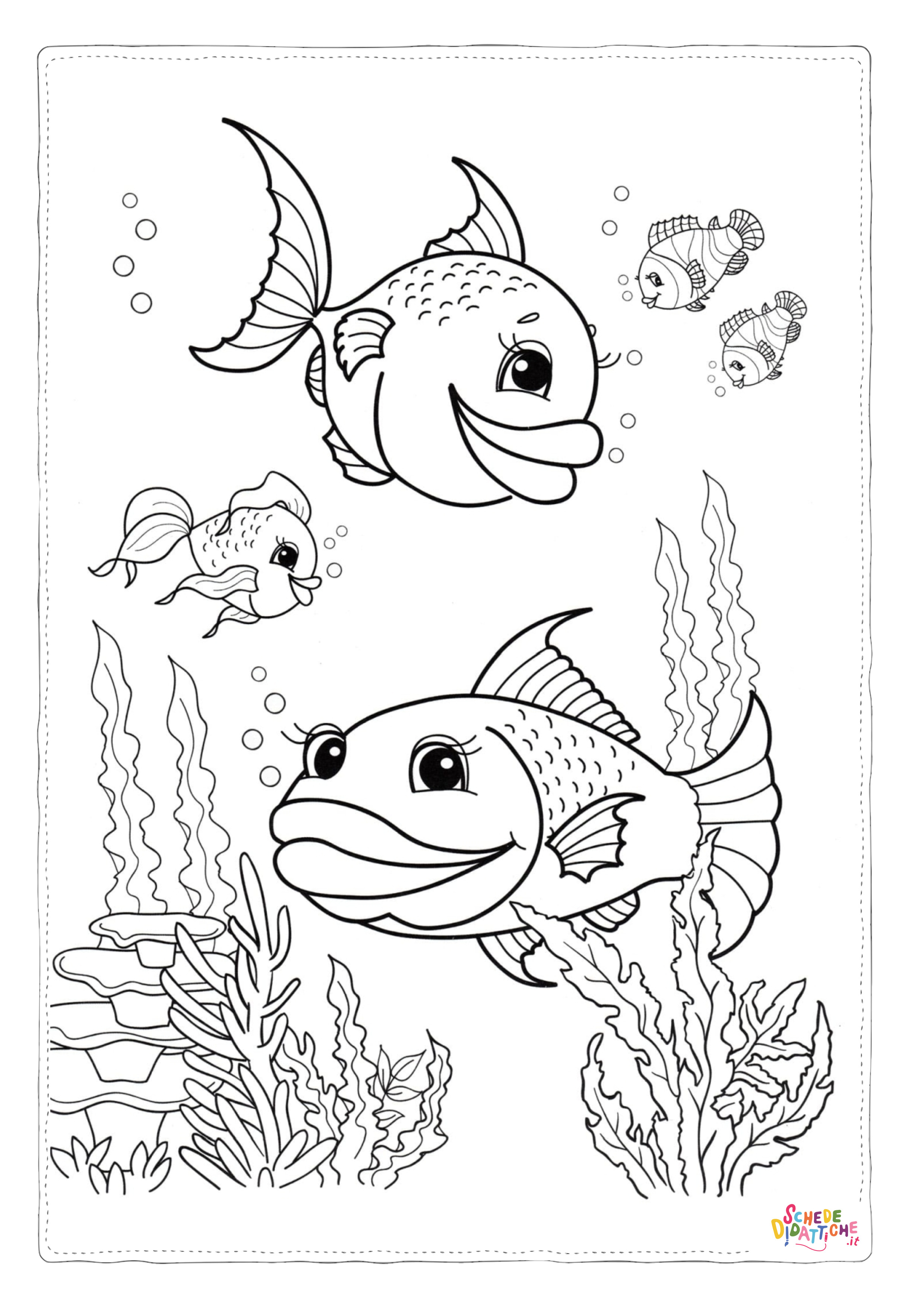 Disegno "Disegno di pesce da stampare e colorare 194" Disegno di pesce da stampare e colorare 194