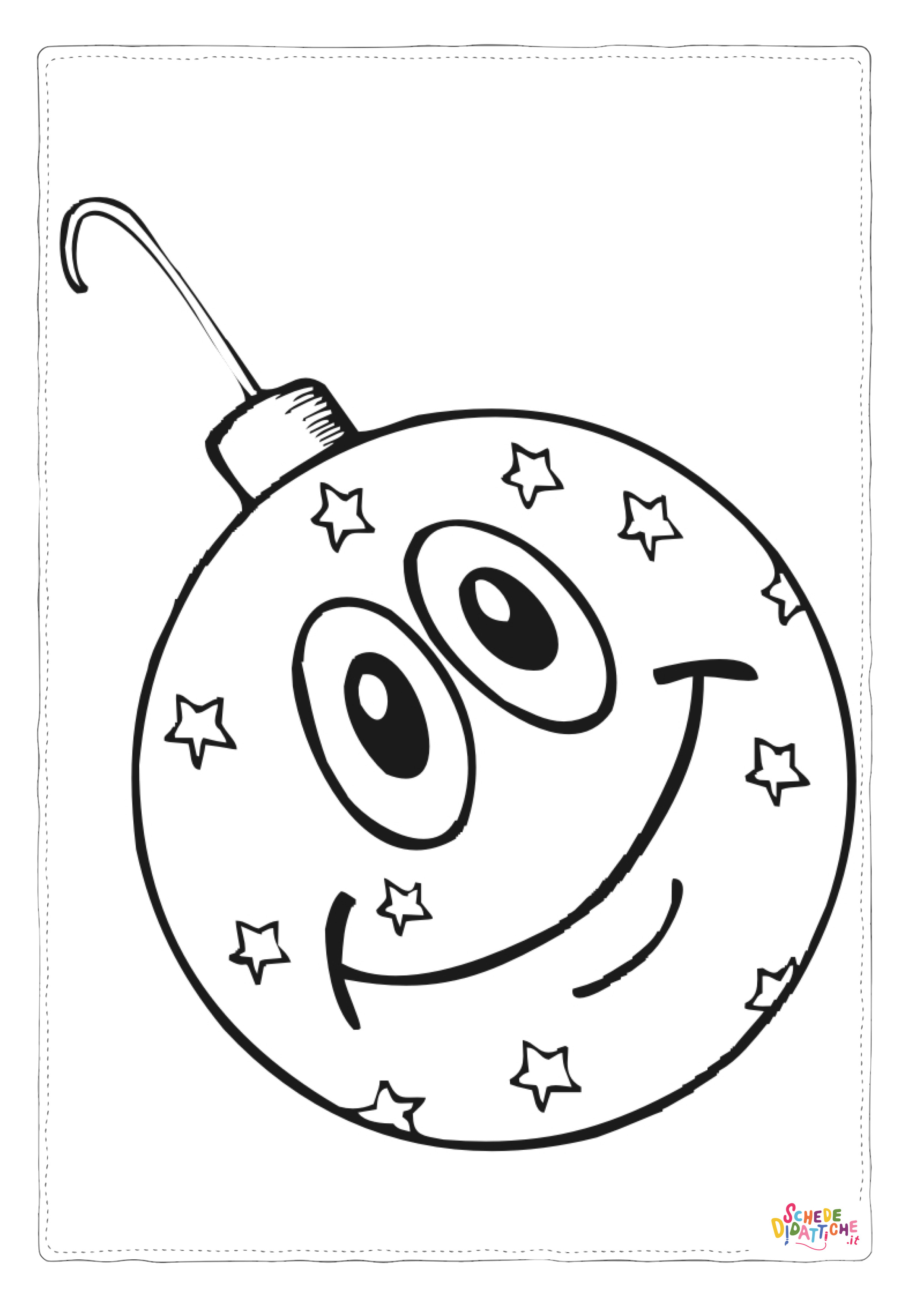 Disegno "Disegno di palla di Natale da stampare e colorare 46" Disegno di palla di Natale da stampare e colorare 46
