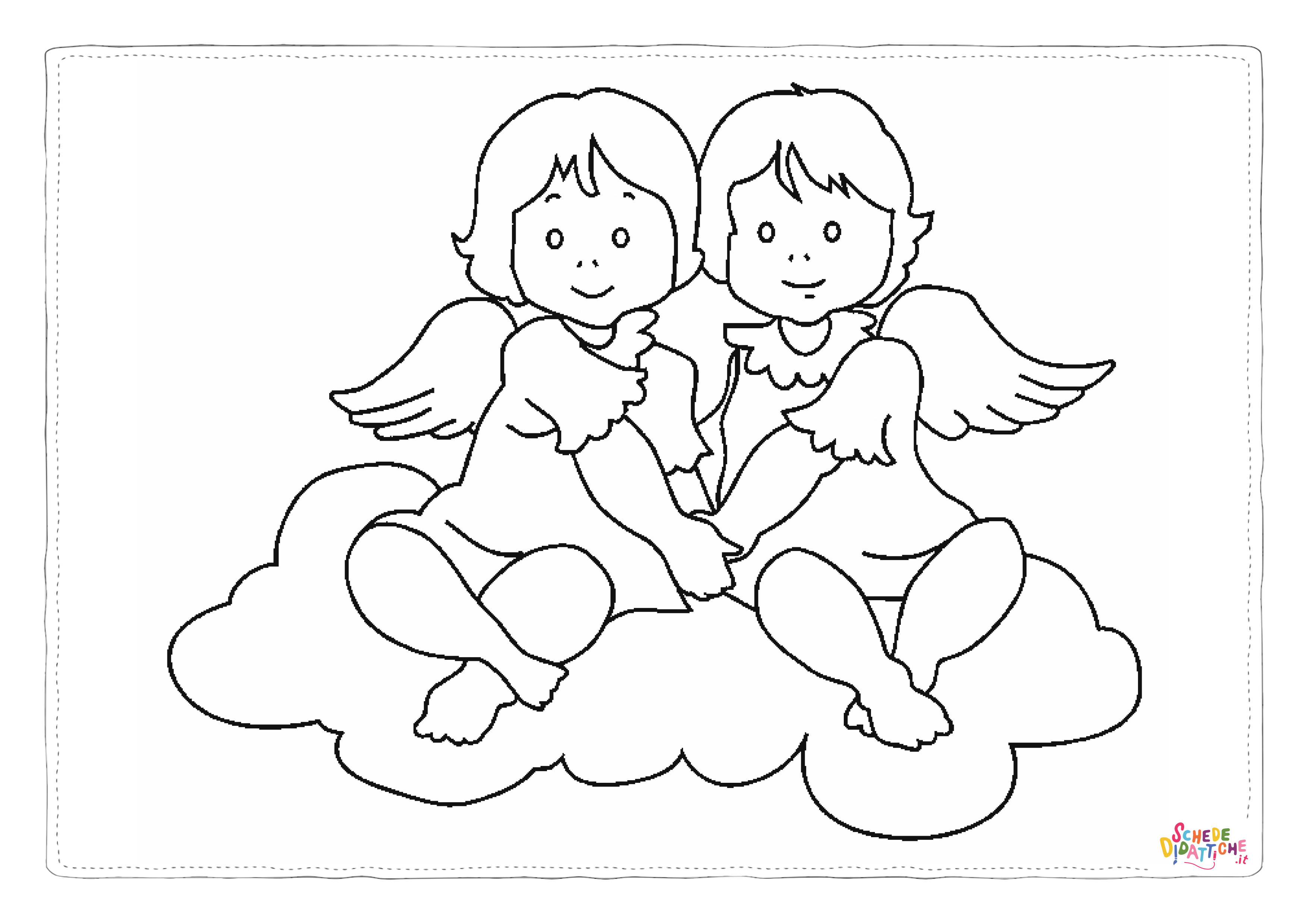 Disegno di angelo da stampare e colorare 41