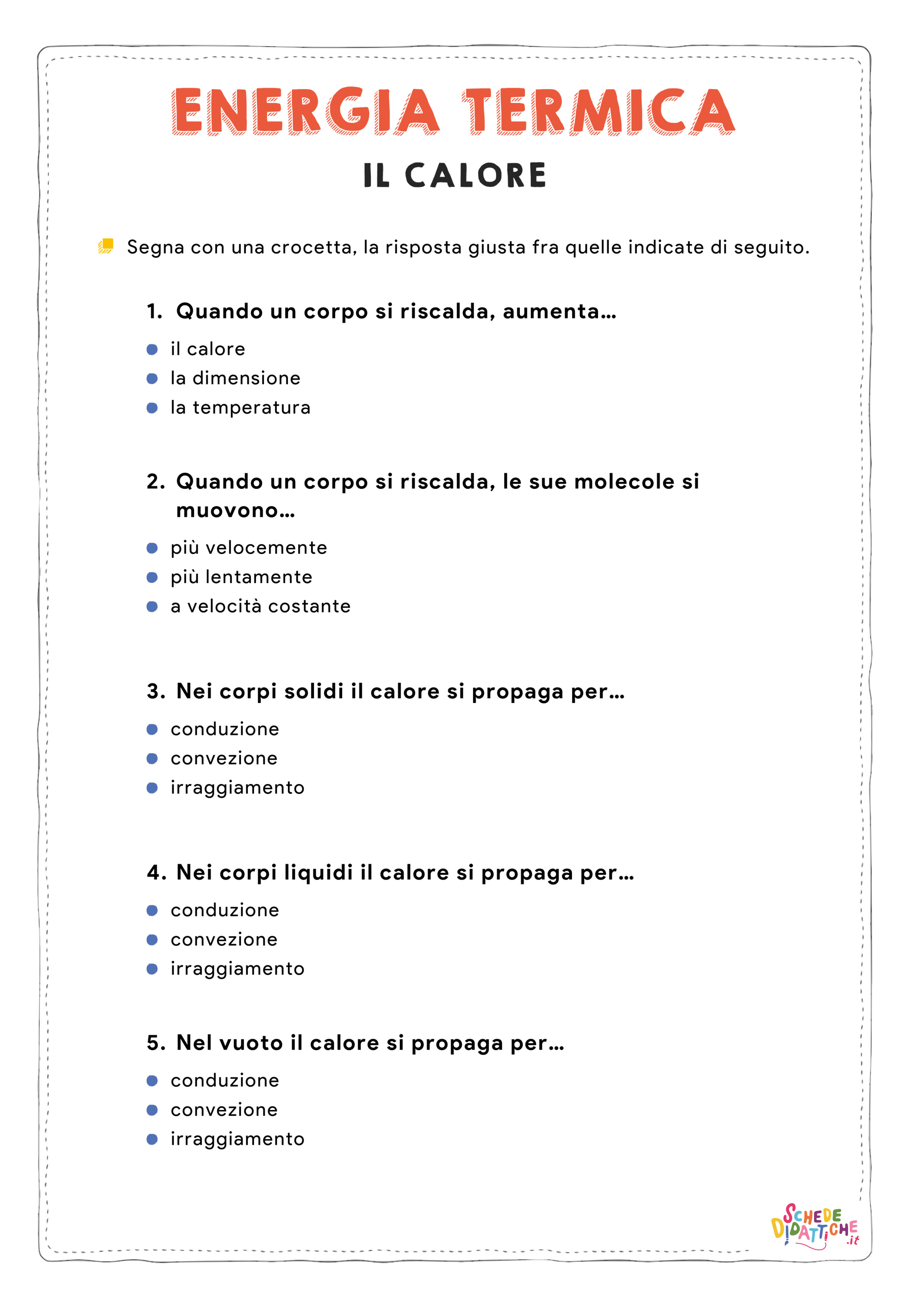 Disegno "L'energia termica - La conduzione termica 2" L'energia termica - La conduzione termica 2