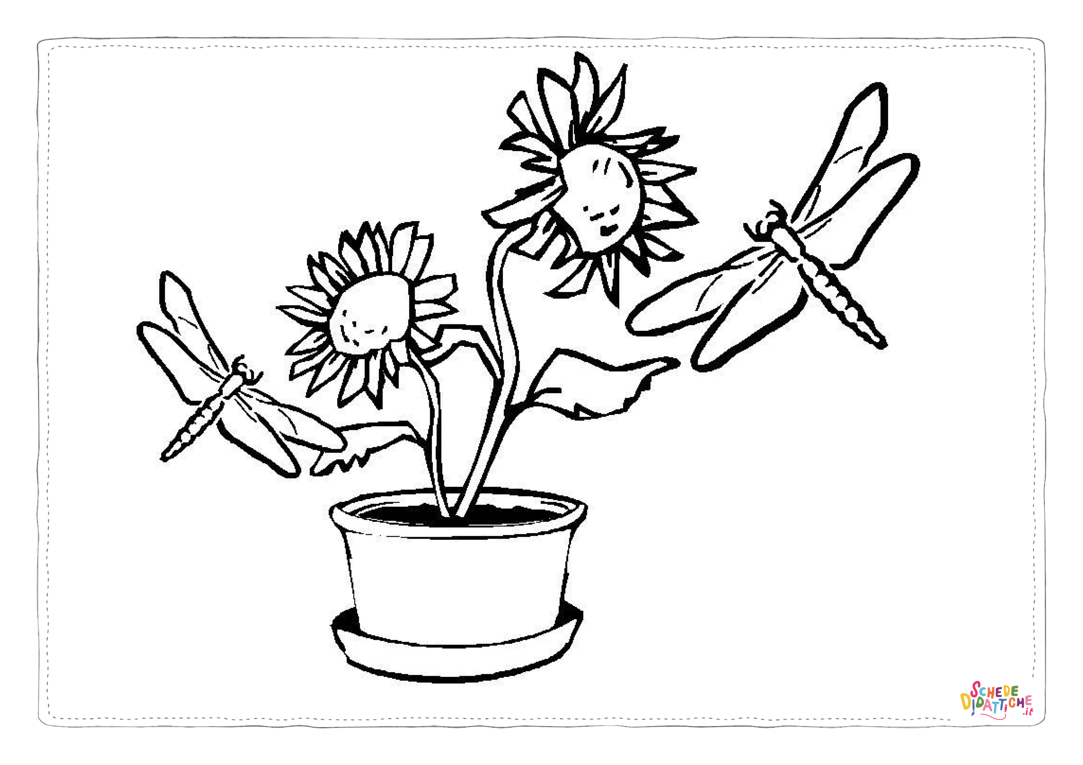 Disegno di libellula da stampare e colorare 43
