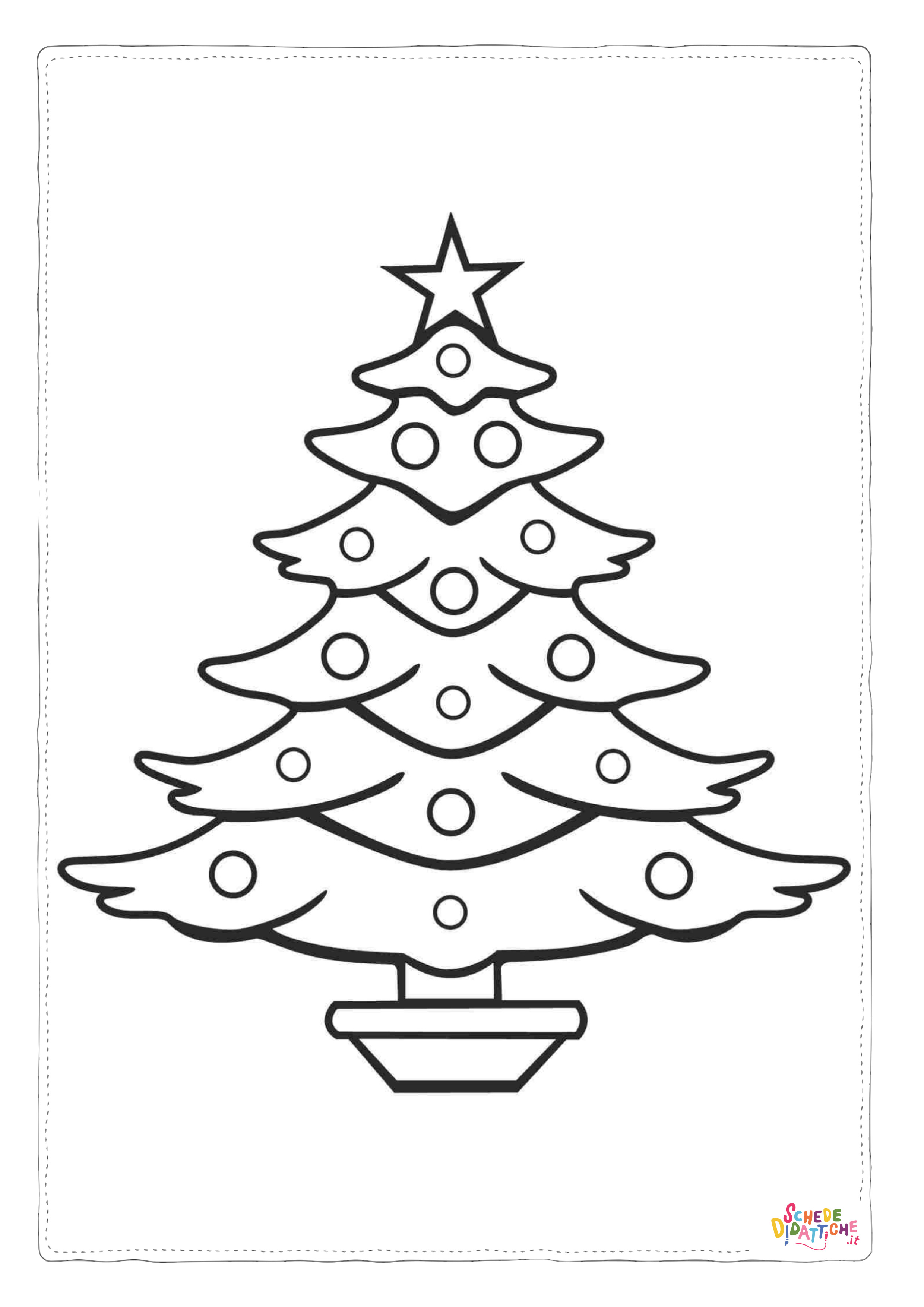 Disegno "Disegno di albero di Natale da stampare e colorare 182" Disegno di albero di Natale da stampare e colorare 182