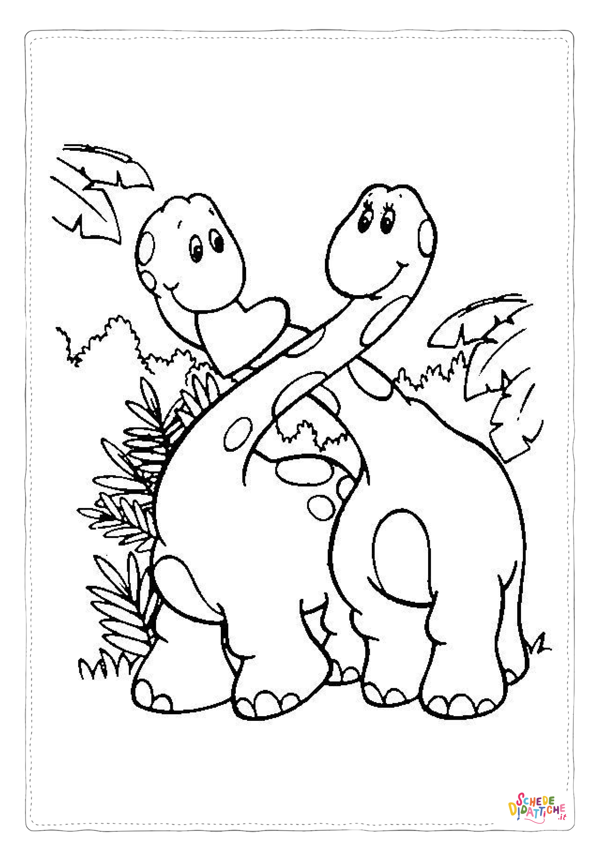 Disegno "Disegno di Apatosauro da stampare e colorare 9" Disegno di Apatosauro da stampare e colorare 9