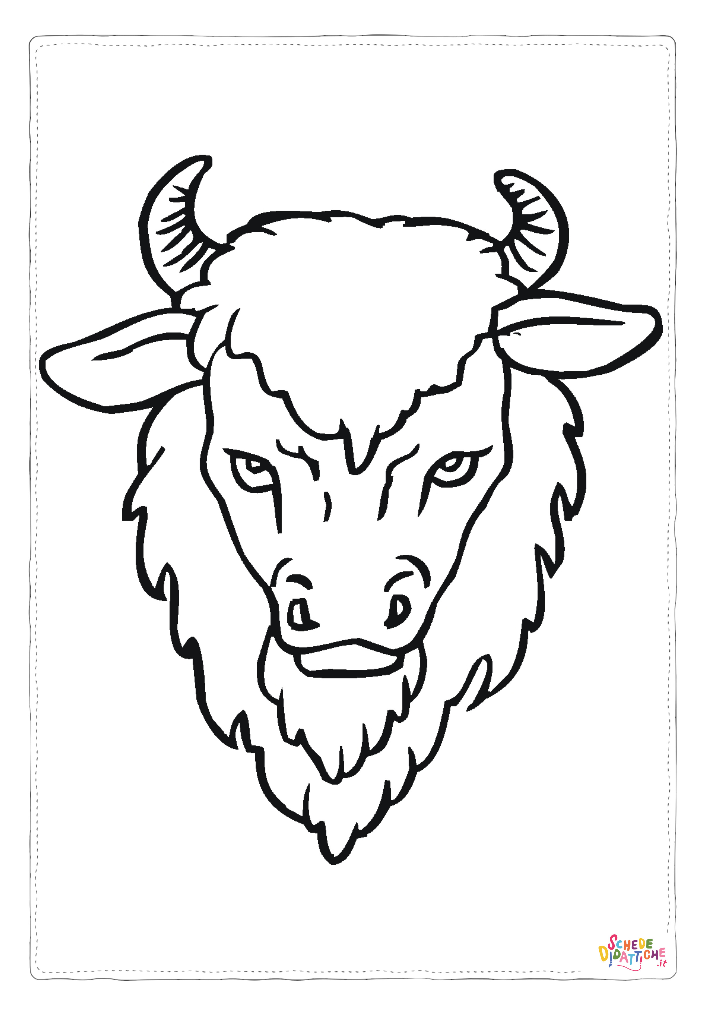 Disegno "Disegno di bisonte da stampare e colorare 9" Disegno di bisonte da stampare e colorare 9