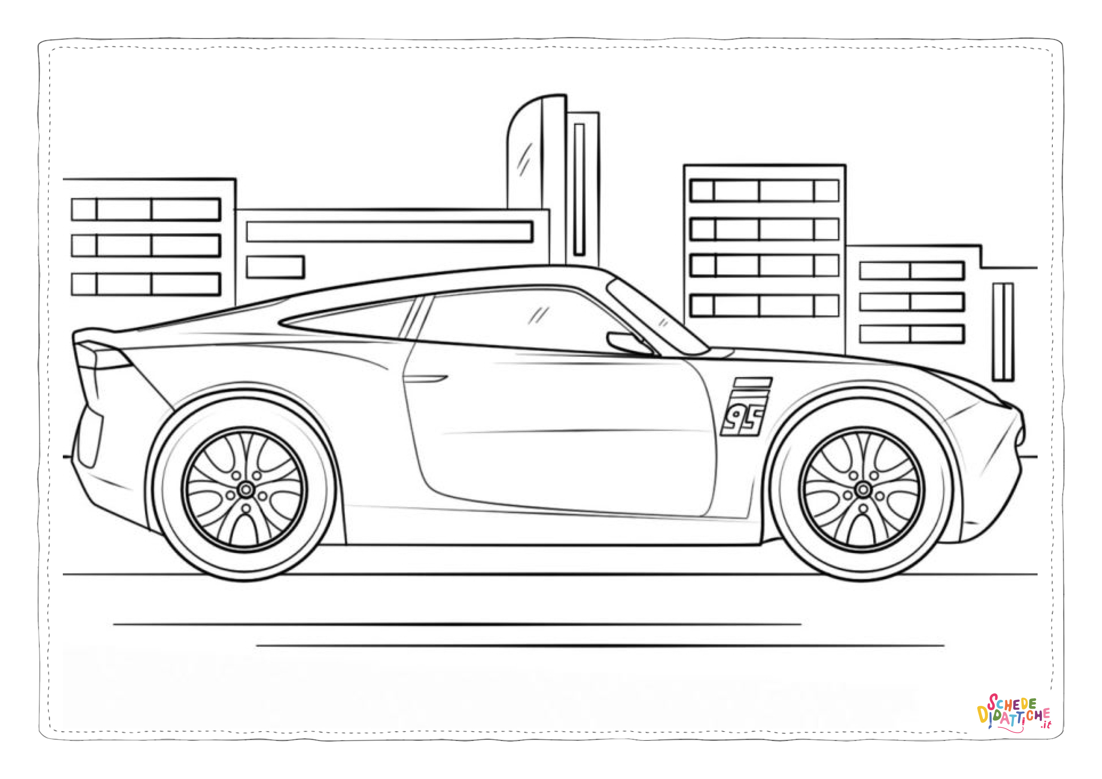 Disegno "Disegno di automobile da stampare e colorare 194" Disegno di automobile da stampare e colorare 194