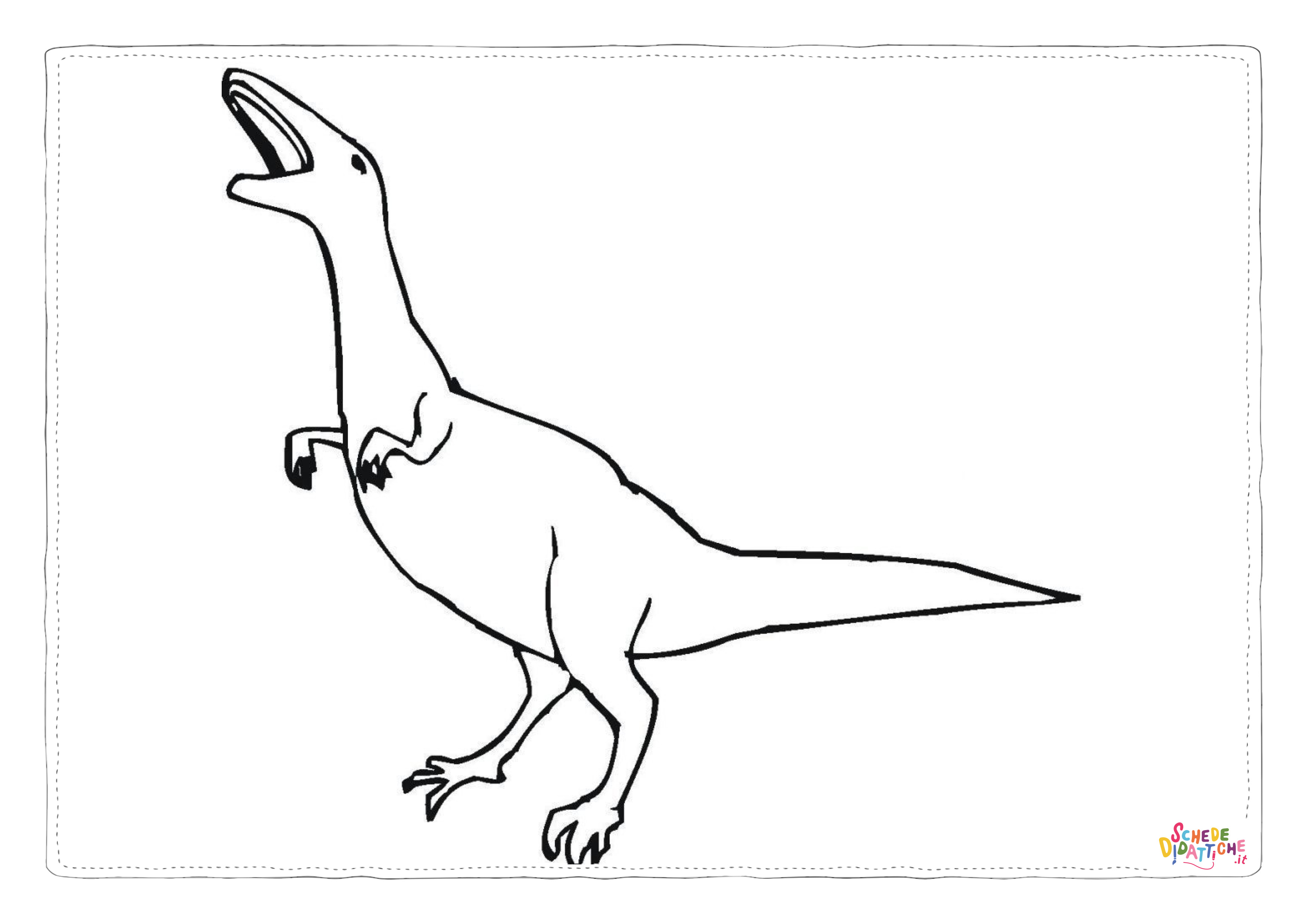 Disegno "Disegno di Velociraptor da stampare e colorare 6" Disegno di Velociraptor da stampare e colorare 6