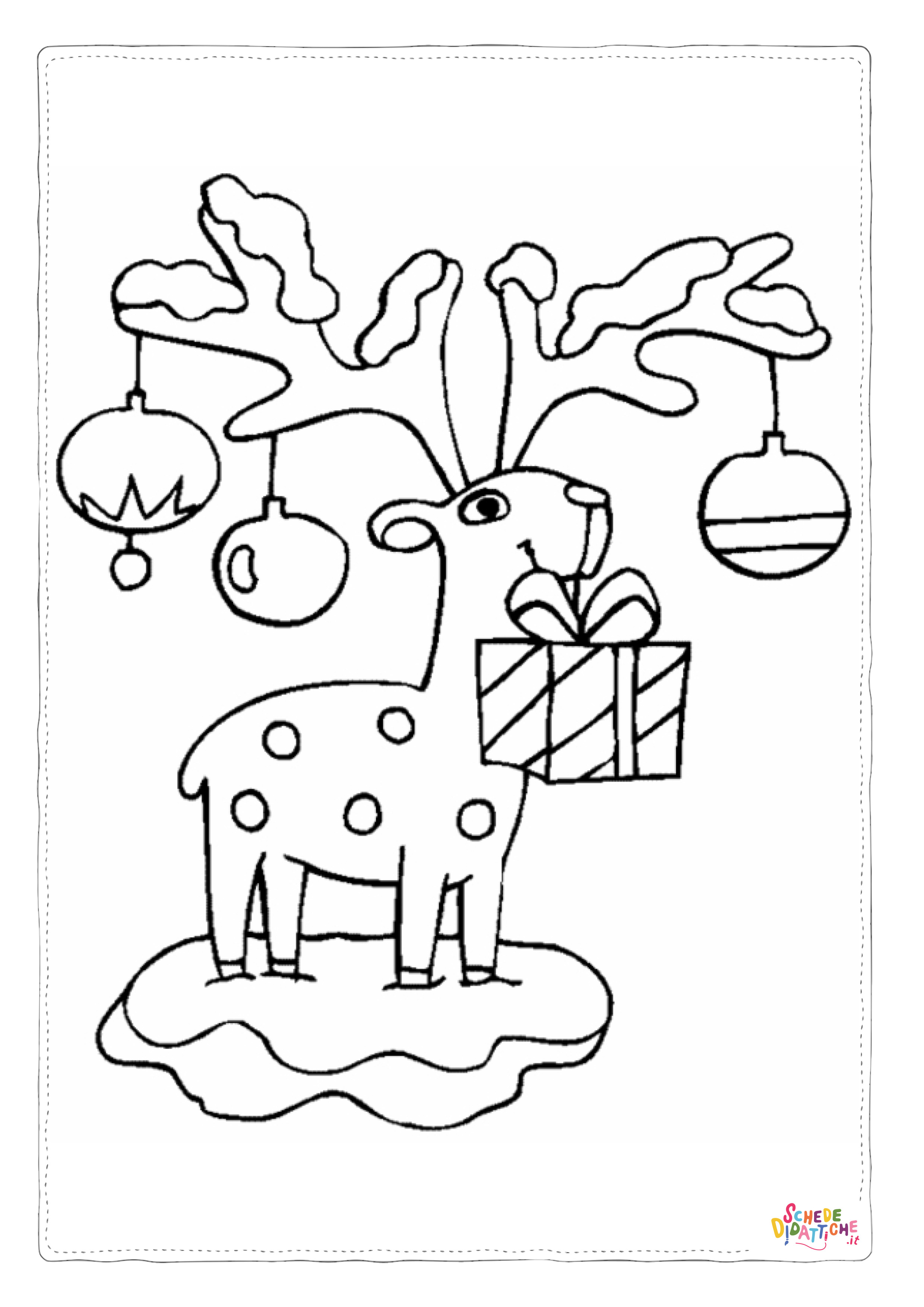 Disegno di renna da stampare e colorare 40
