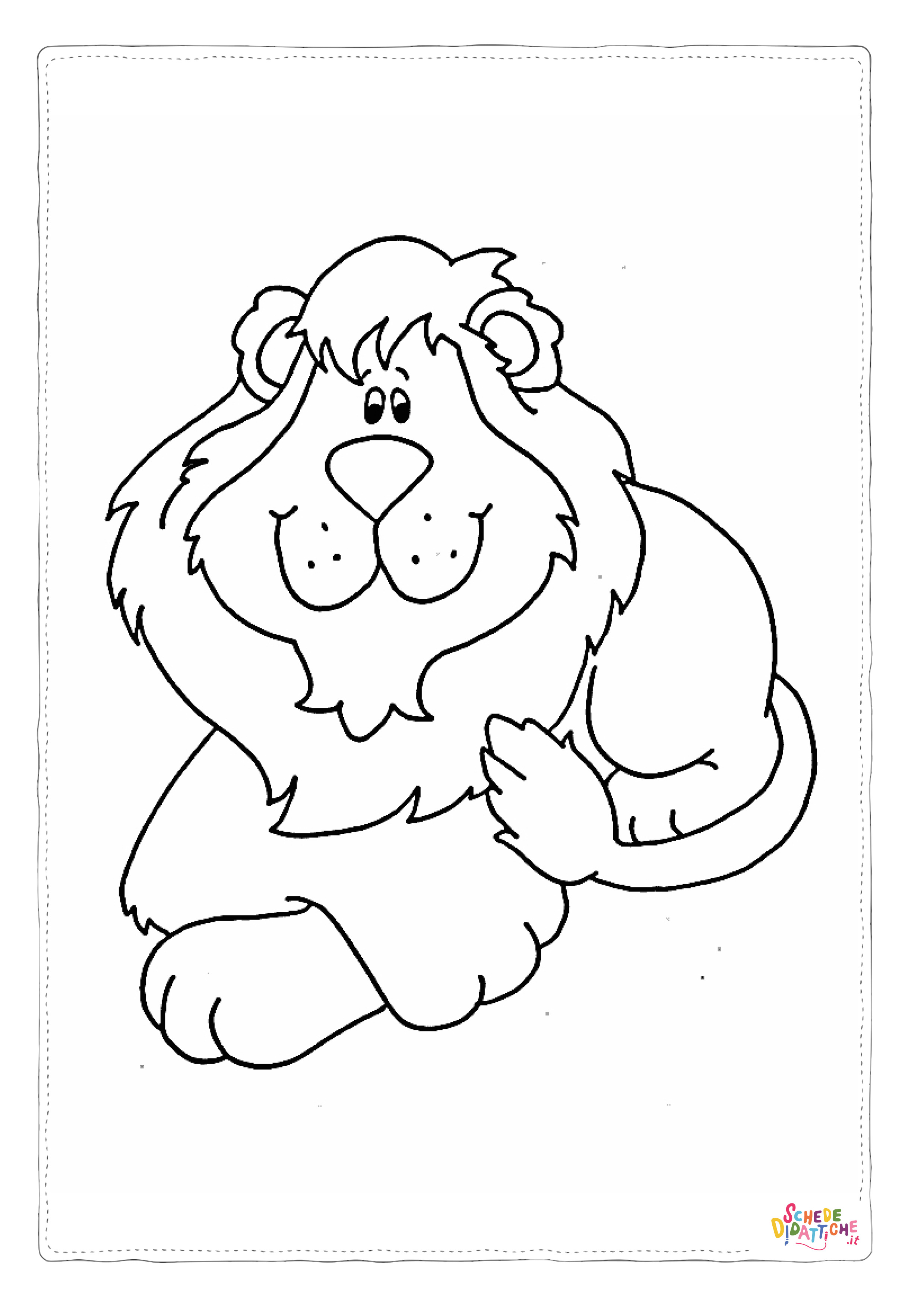 Disegno "Disegno di leone da stampare e colorare 14" Disegno di leone da stampare e colorare 14