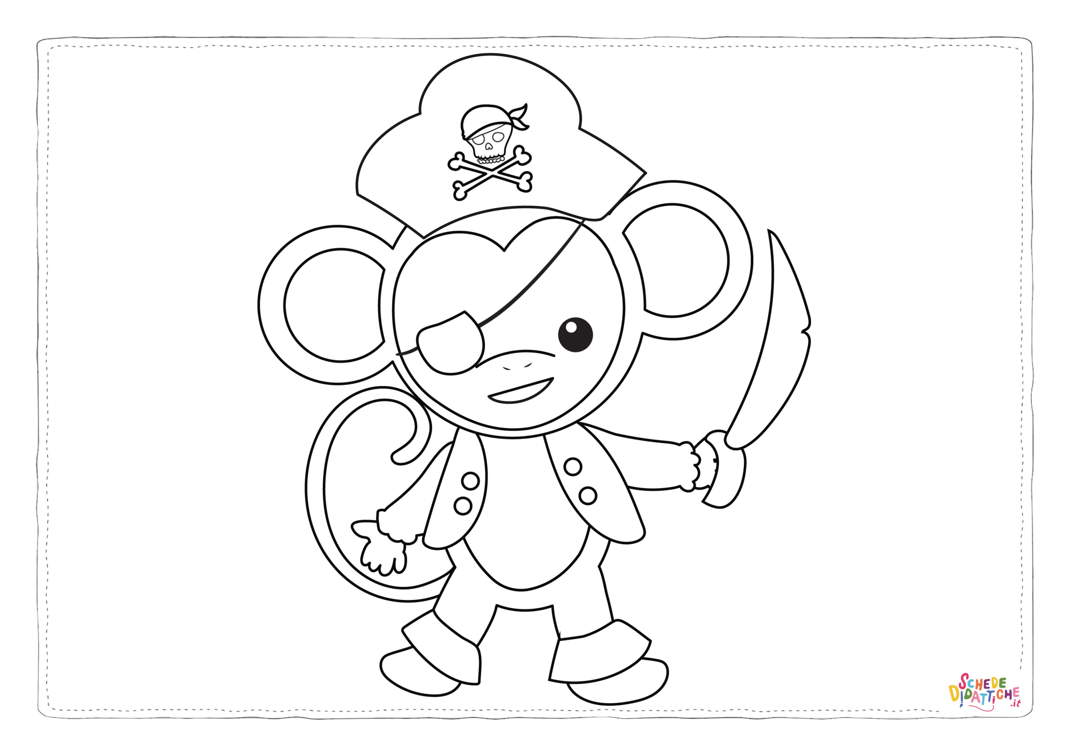 Disegno "PIRATE-MONKEY-STAMPS-03" PIRATE-MONKEY-STAMPS-03